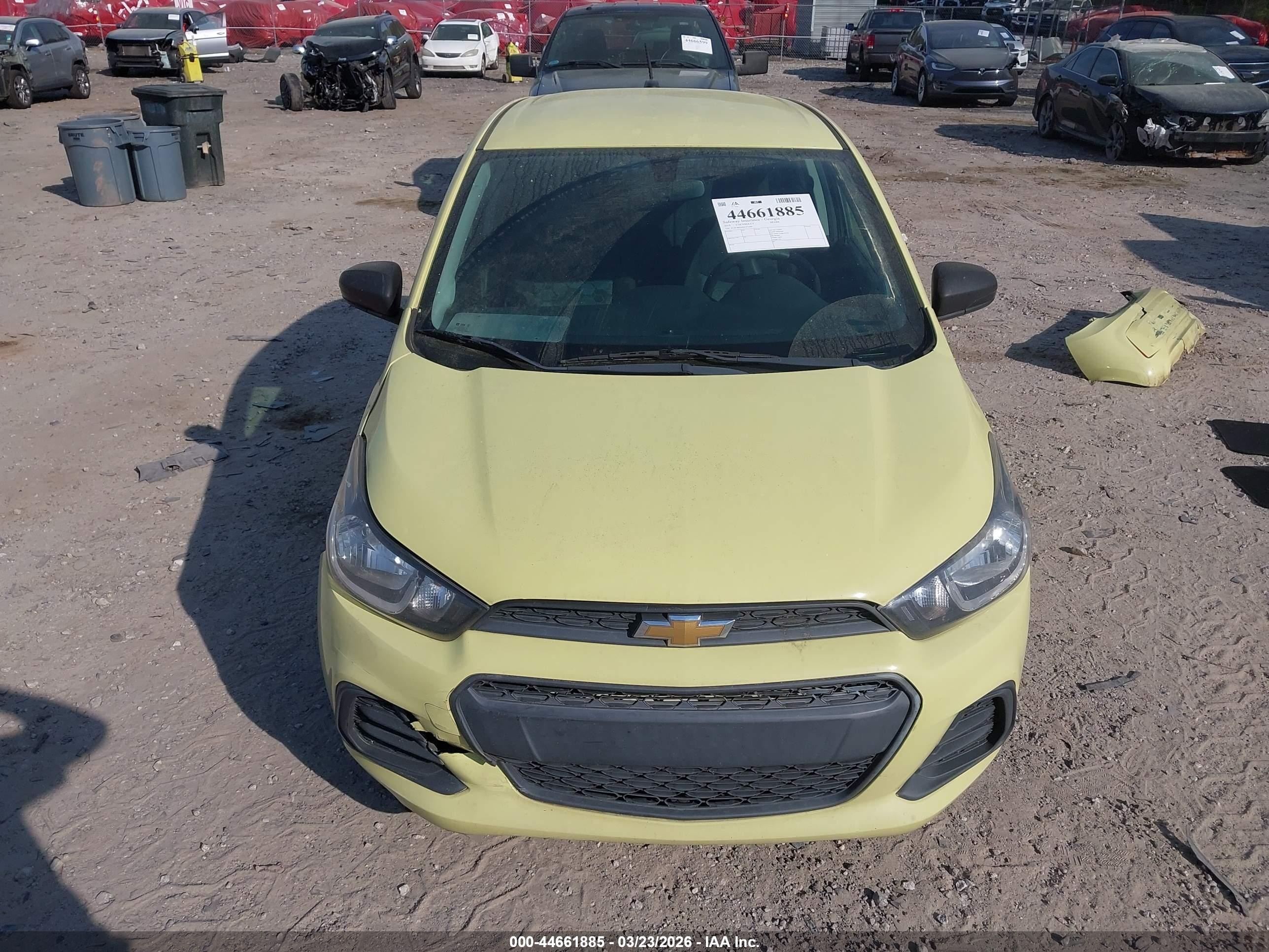 2018 Chevrolet Spark Ls Cvt Yellow vin: KL8CB6SA9JC471699