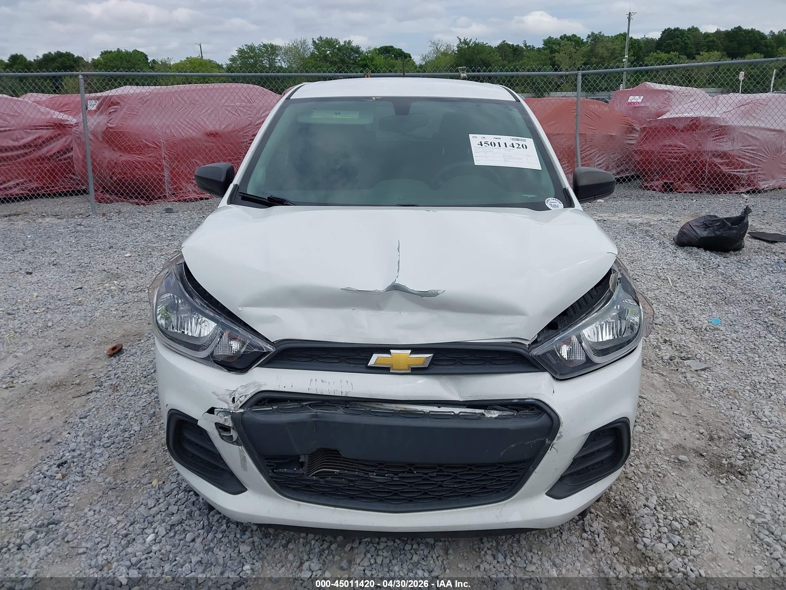 2017 Chevrolet Spark Ls Cvt White vin: KL8CB6SAXHC808259