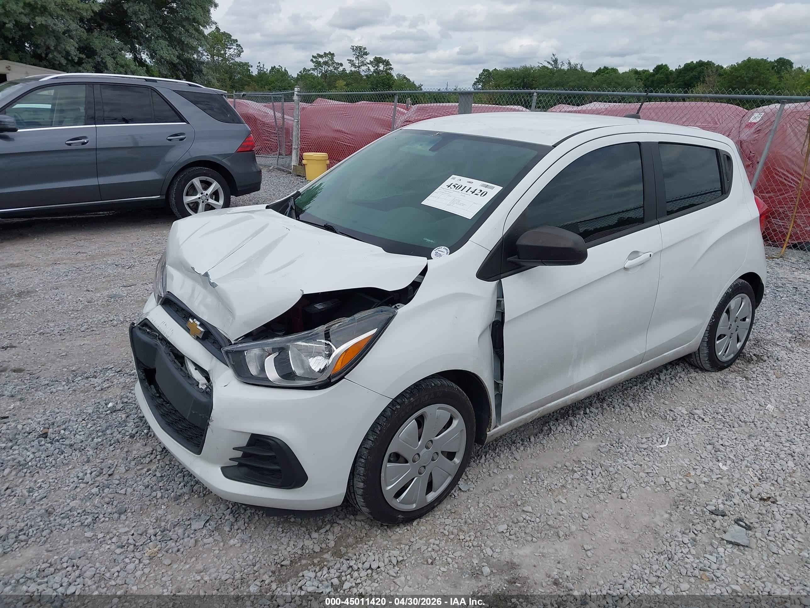 2017 Chevrolet Spark Ls Cvt White vin: KL8CB6SAXHC808259