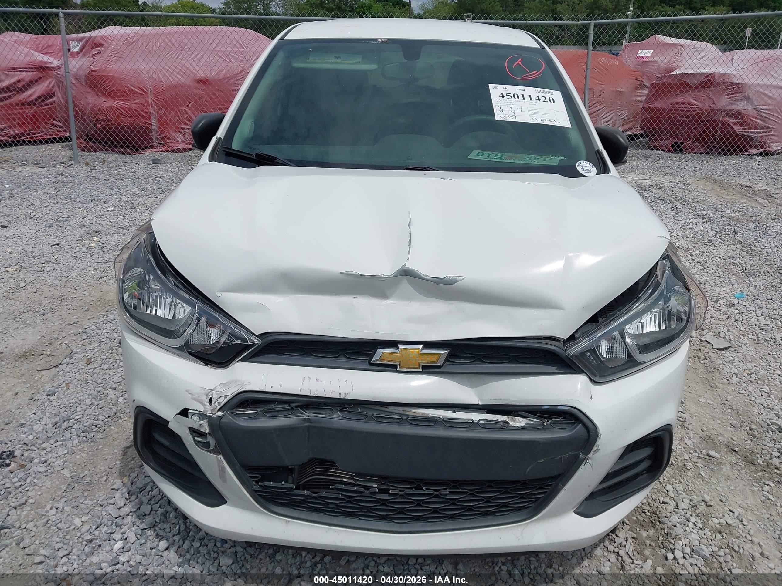 2017 Chevrolet Spark Ls Cvt White vin: KL8CB6SAXHC808259