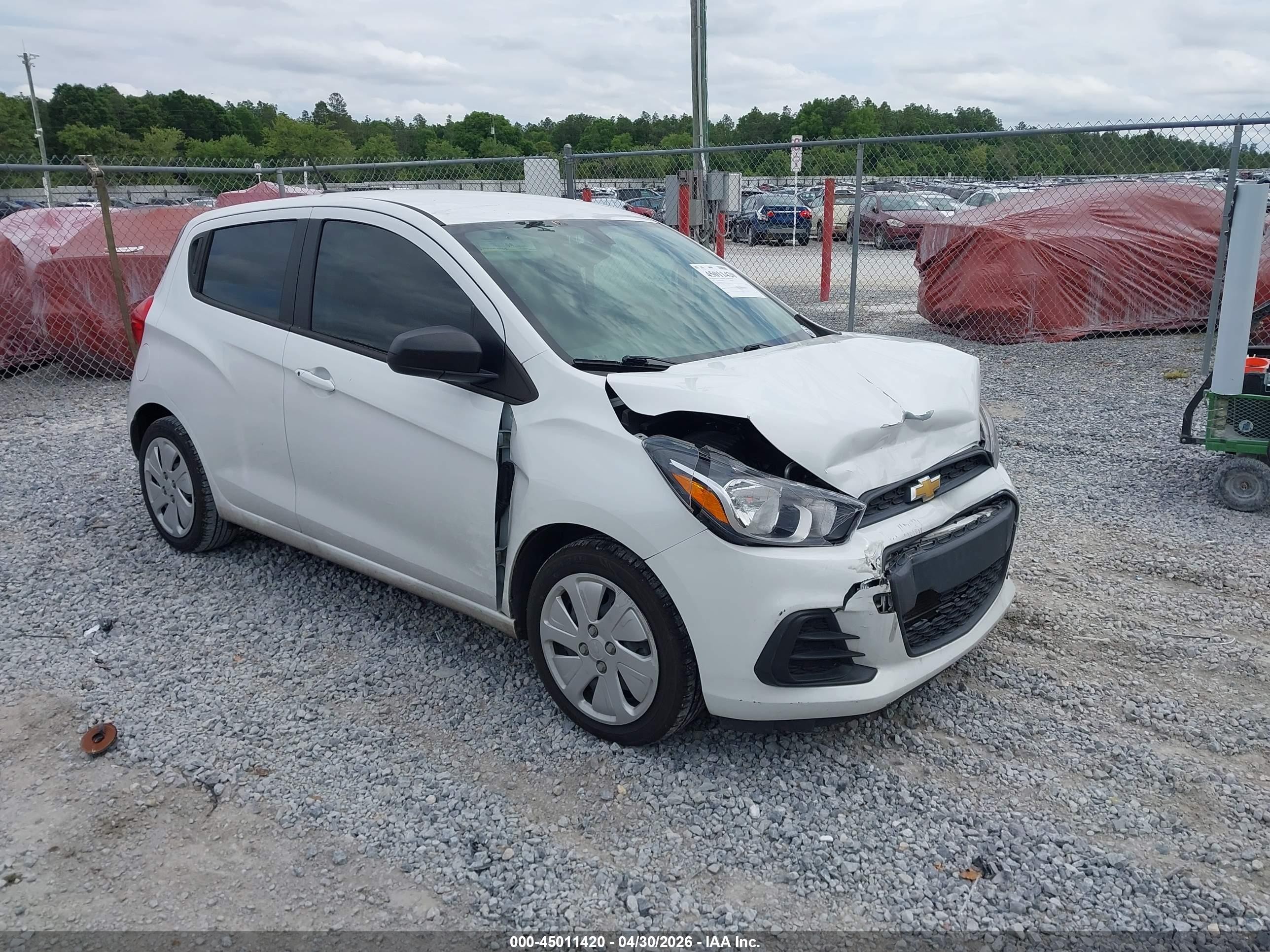 2017 Chevrolet Spark Ls Cvt Белый vin: KL8CB6SAXHC808259