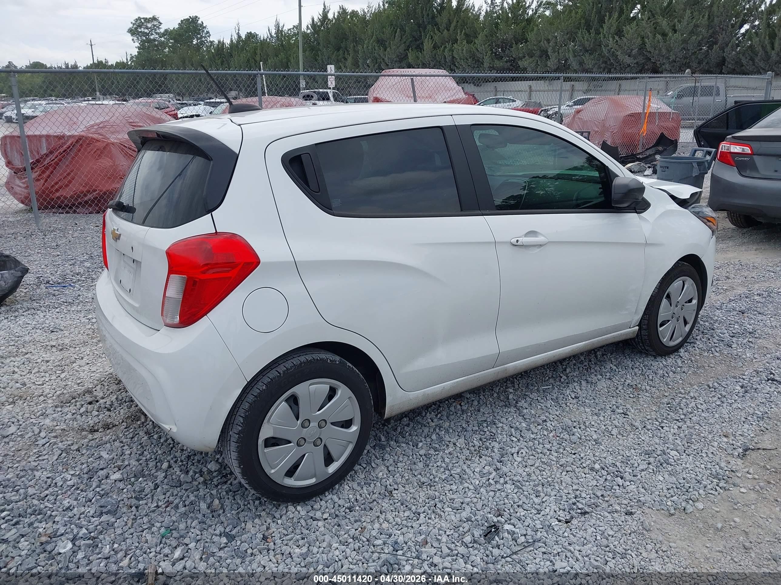 2017 Chevrolet Spark Ls Cvt White vin: KL8CB6SAXHC808259