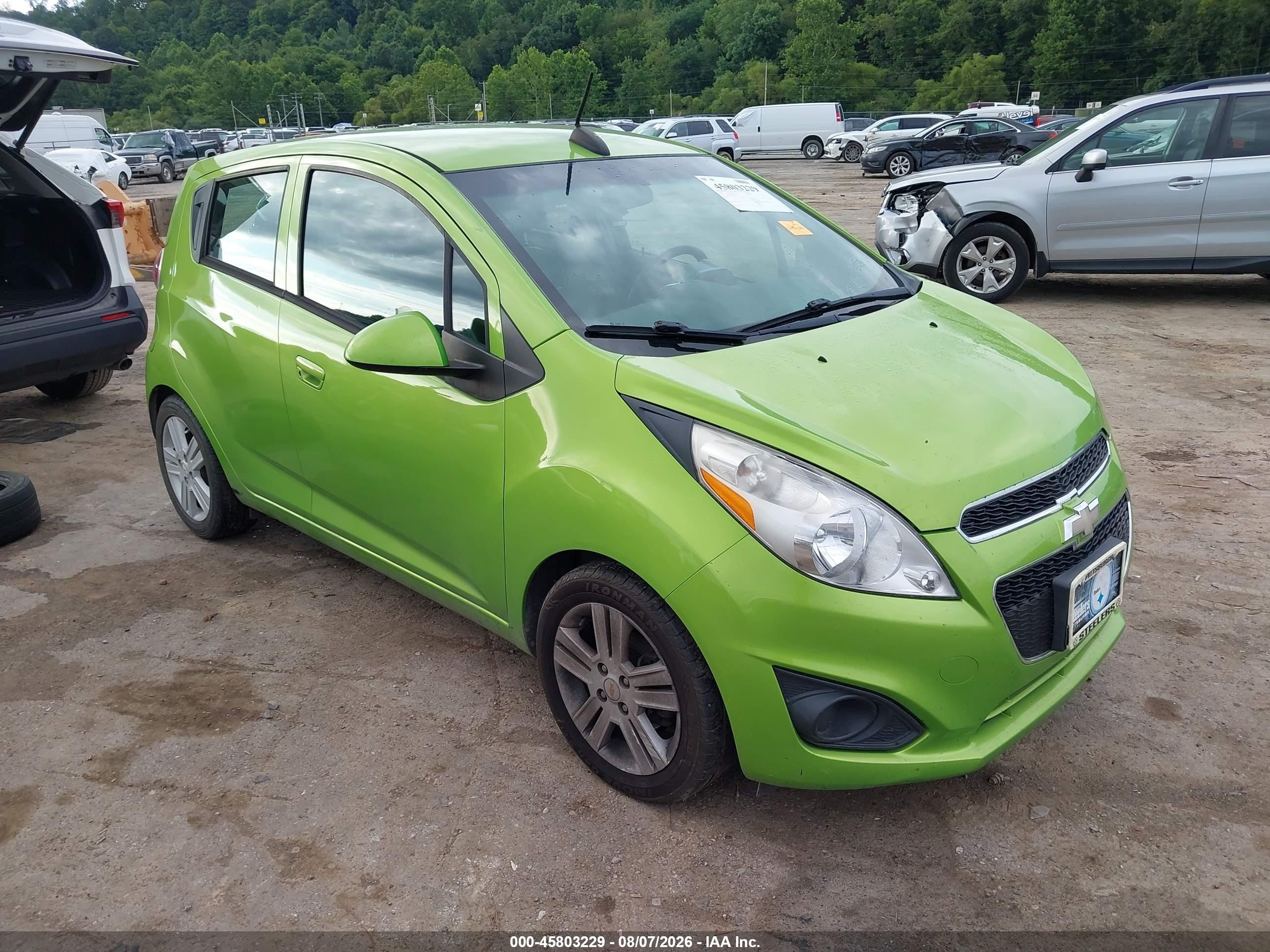 2015 Chevrolet Spark 1lt Manual Green vin: KL8CC6S93FC744033