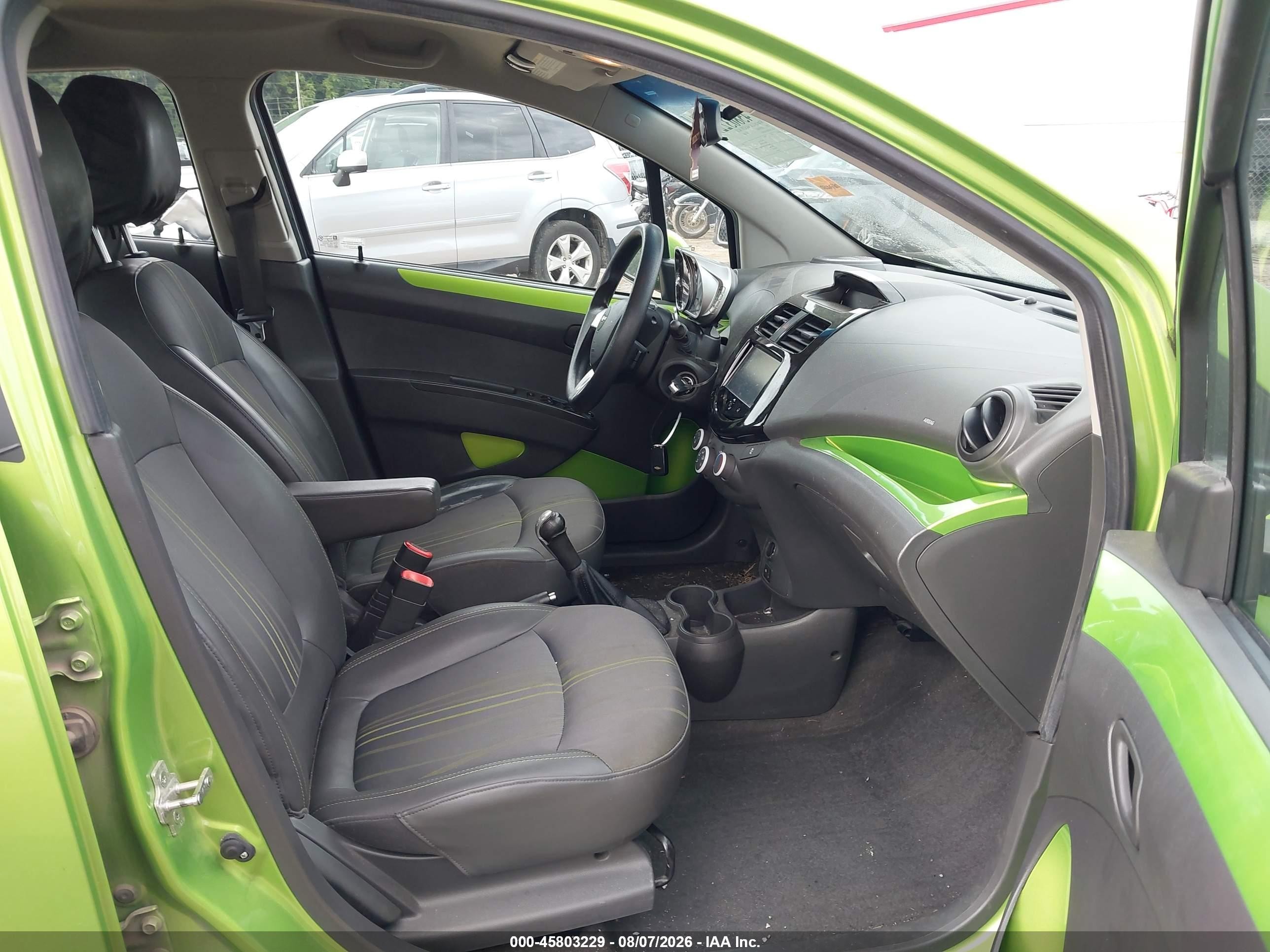 2015 Chevrolet Spark 1lt Manual Green vin: KL8CC6S93FC744033