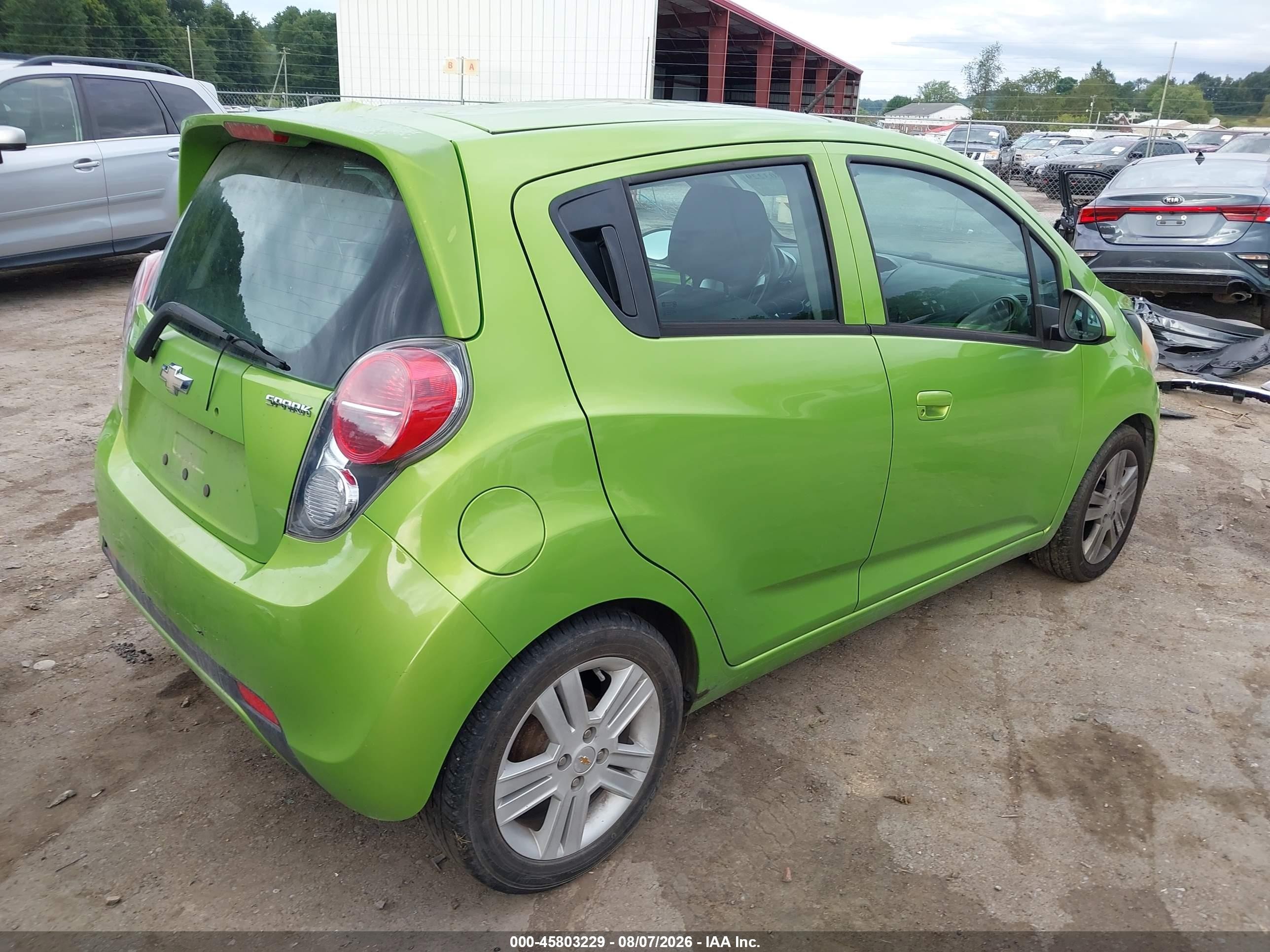 2015 Chevrolet Spark 1lt Manual Green vin: KL8CC6S93FC744033