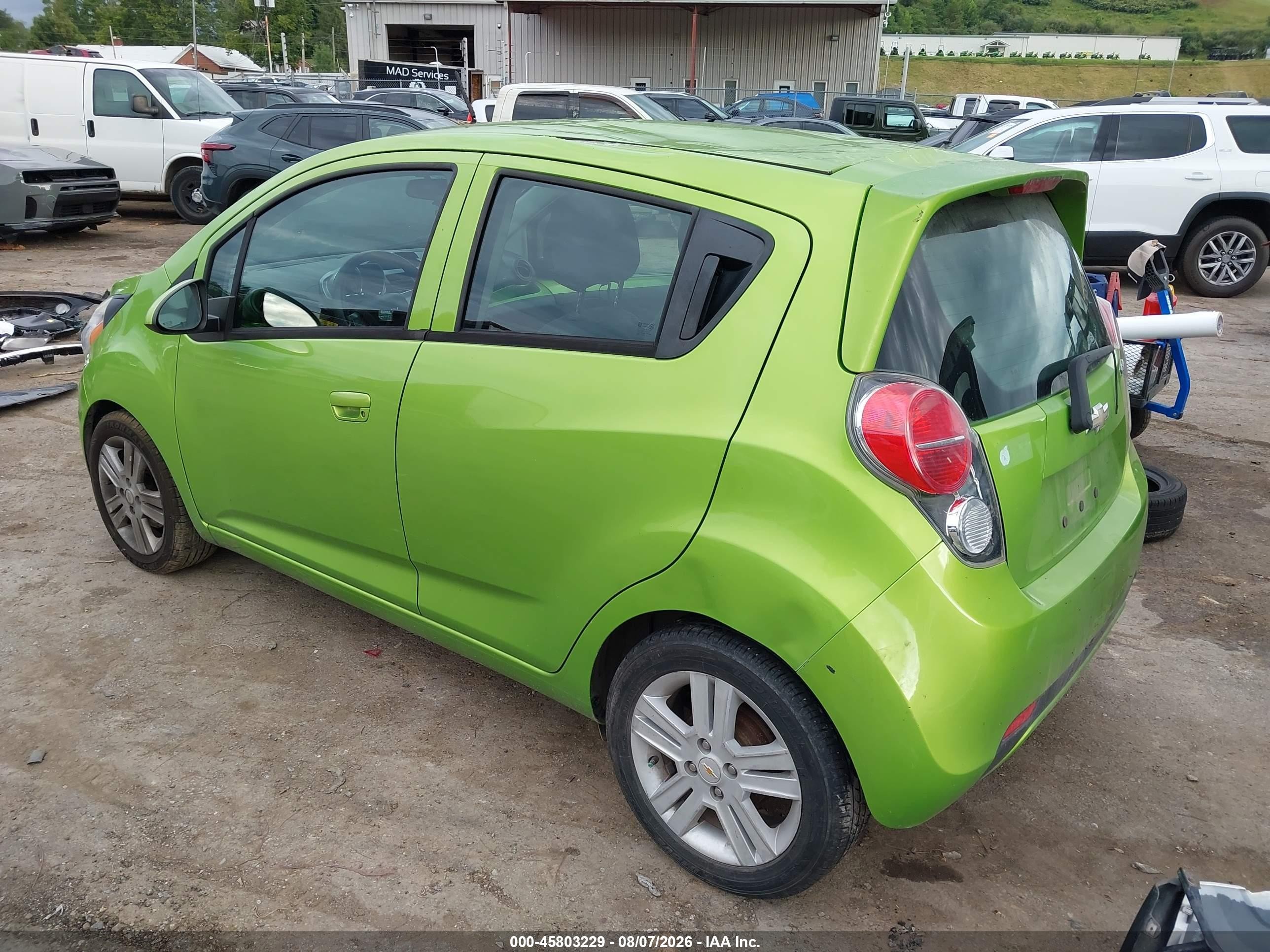2015 Chevrolet Spark 1lt Manual Green vin: KL8CC6S93FC744033