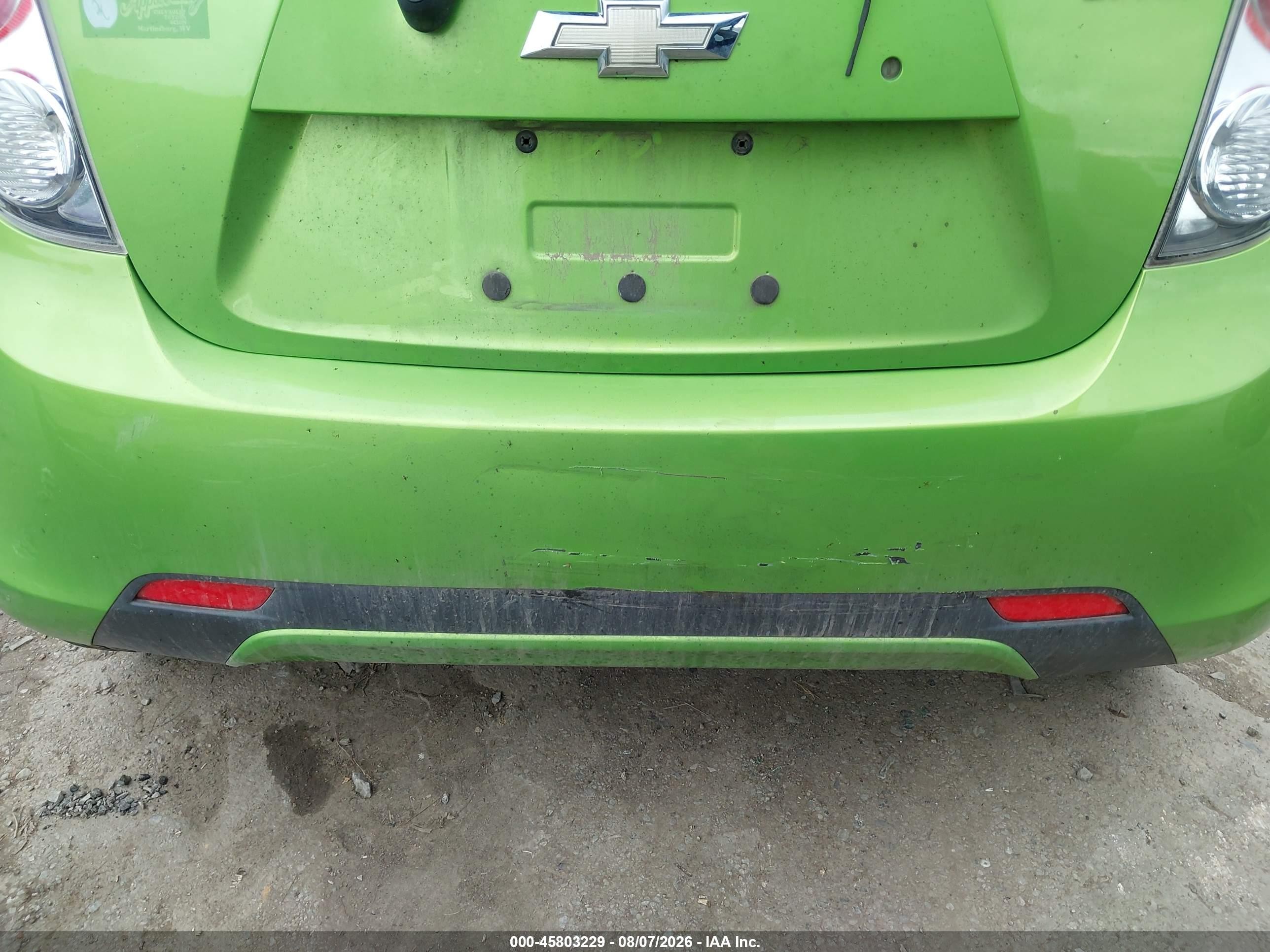 2015 Chevrolet Spark 1lt Manual Green vin: KL8CC6S93FC744033