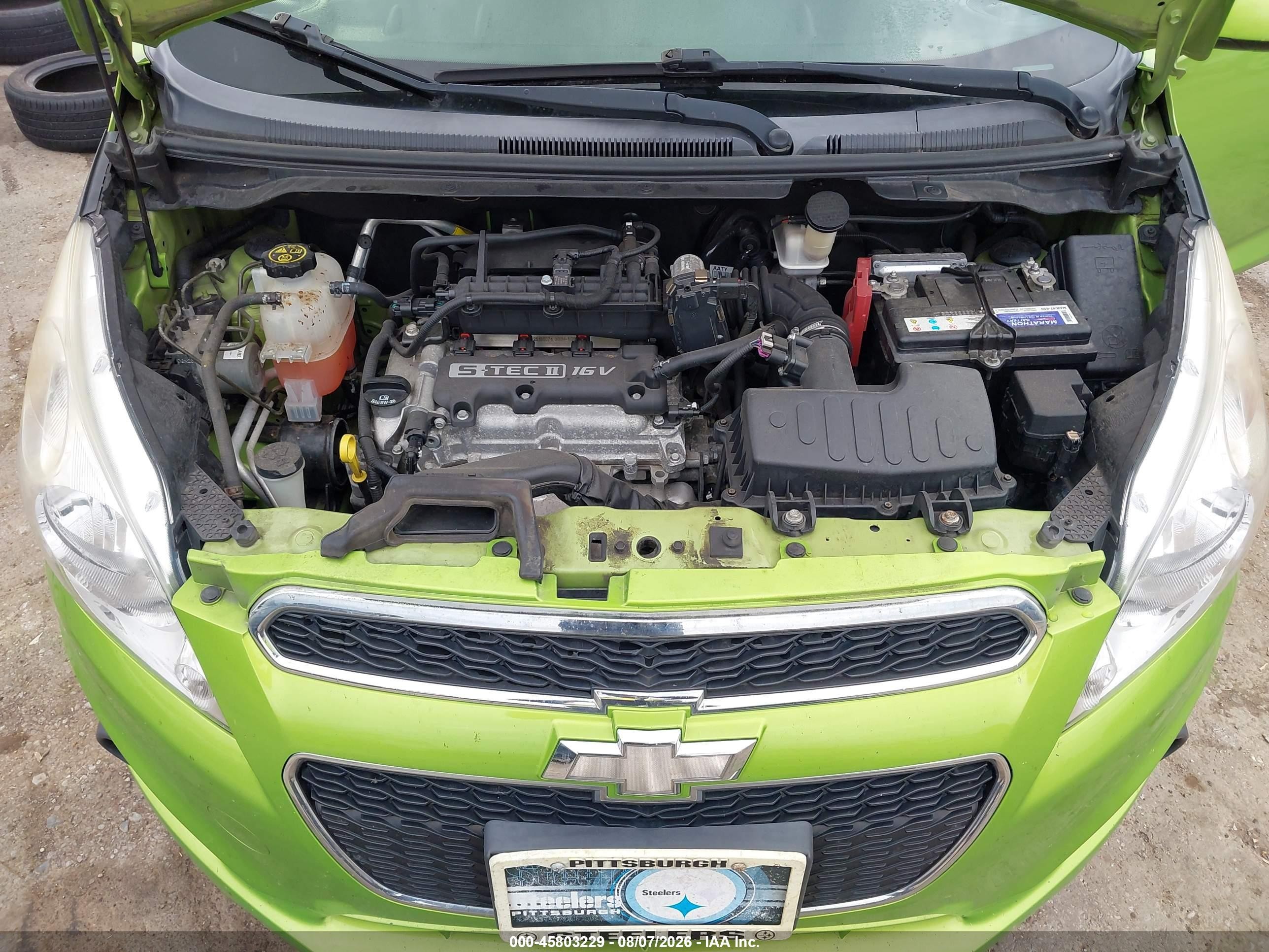 2015 Chevrolet Spark 1lt Manual Green vin: KL8CC6S93FC744033