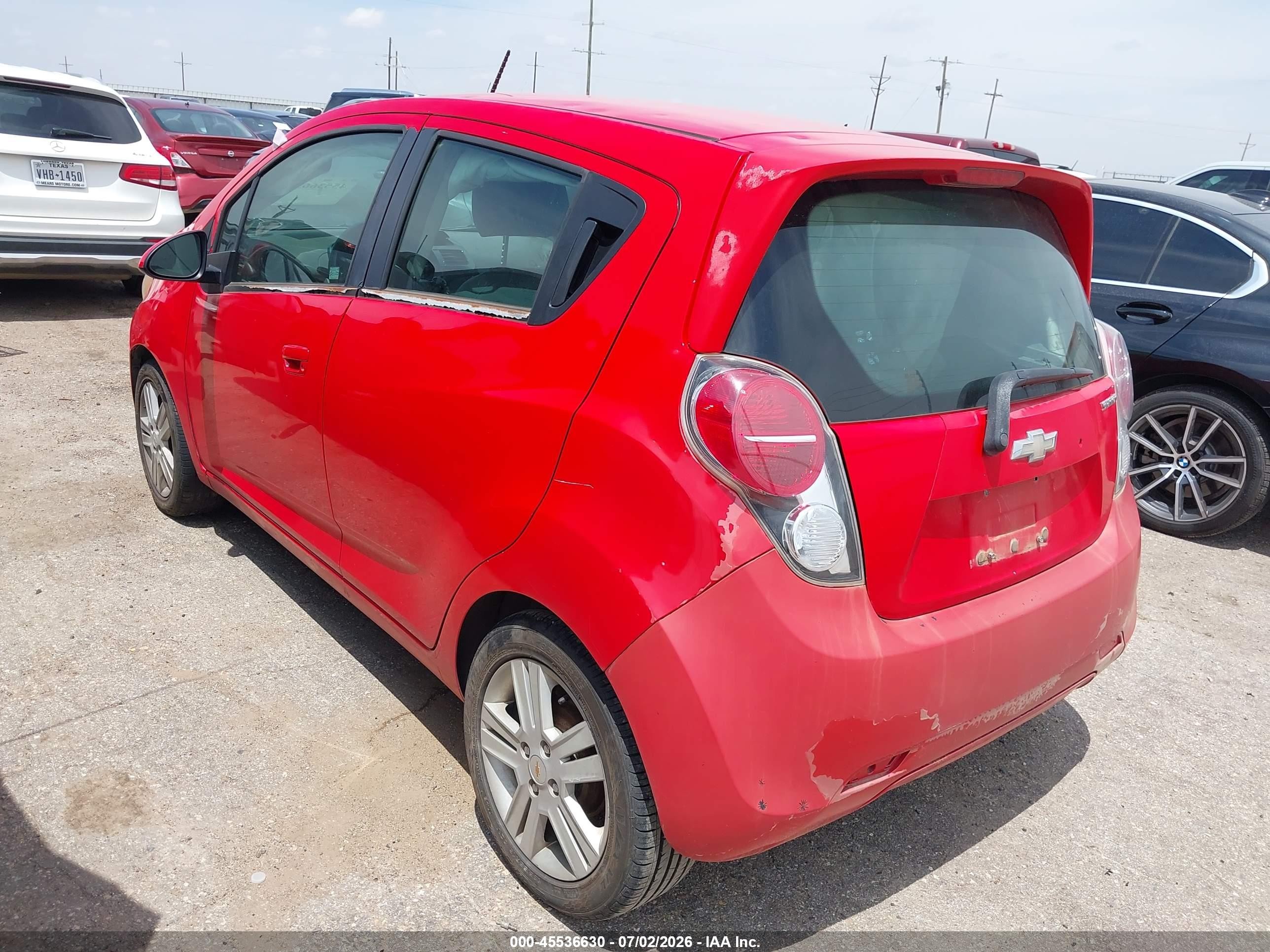 2014 Chevrolet Spark 1lt Manual Красный vin: KL8CC6S98EC562407