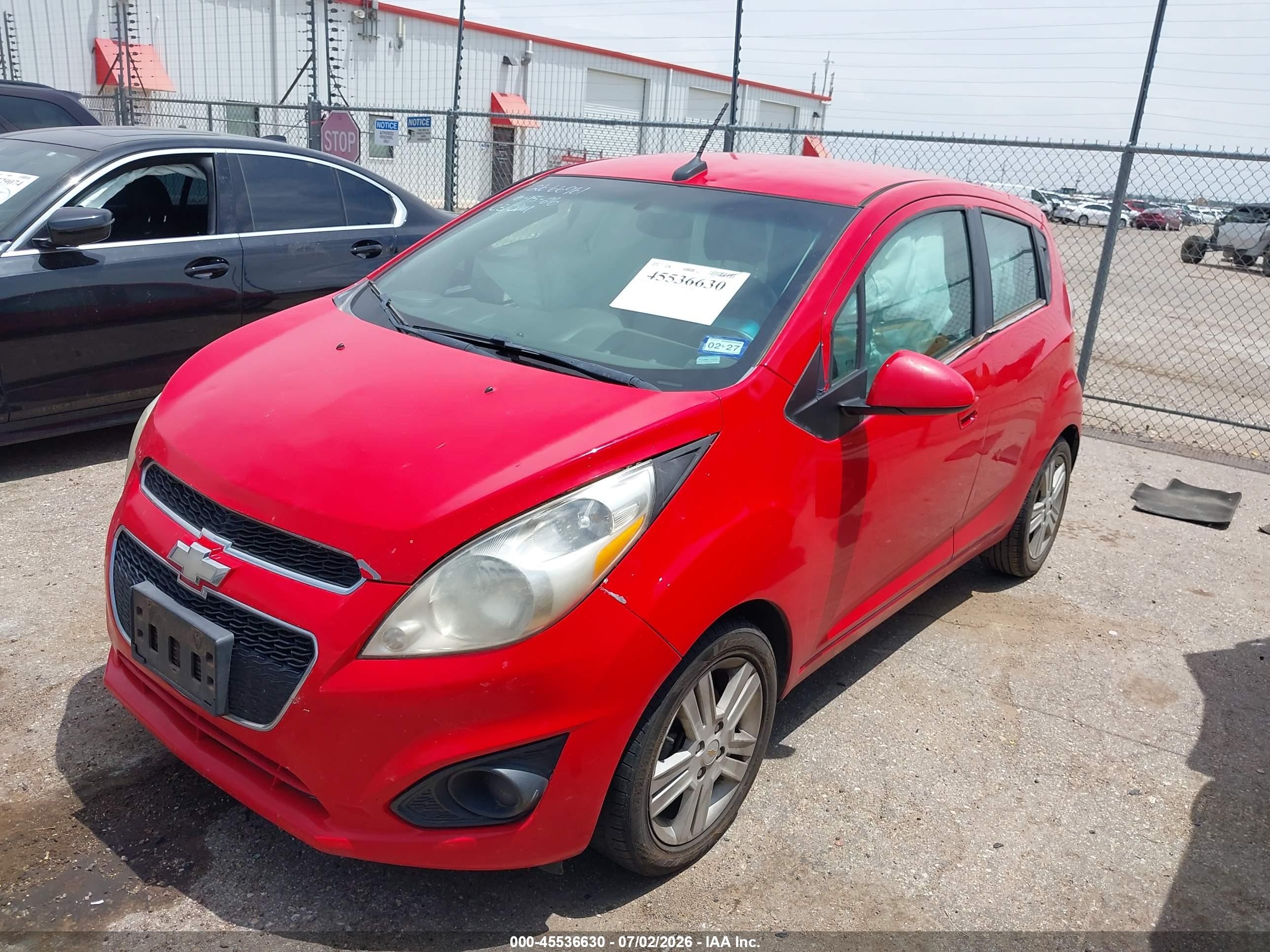 2014 Chevrolet Spark 1lt Manual Красный vin: KL8CC6S98EC562407