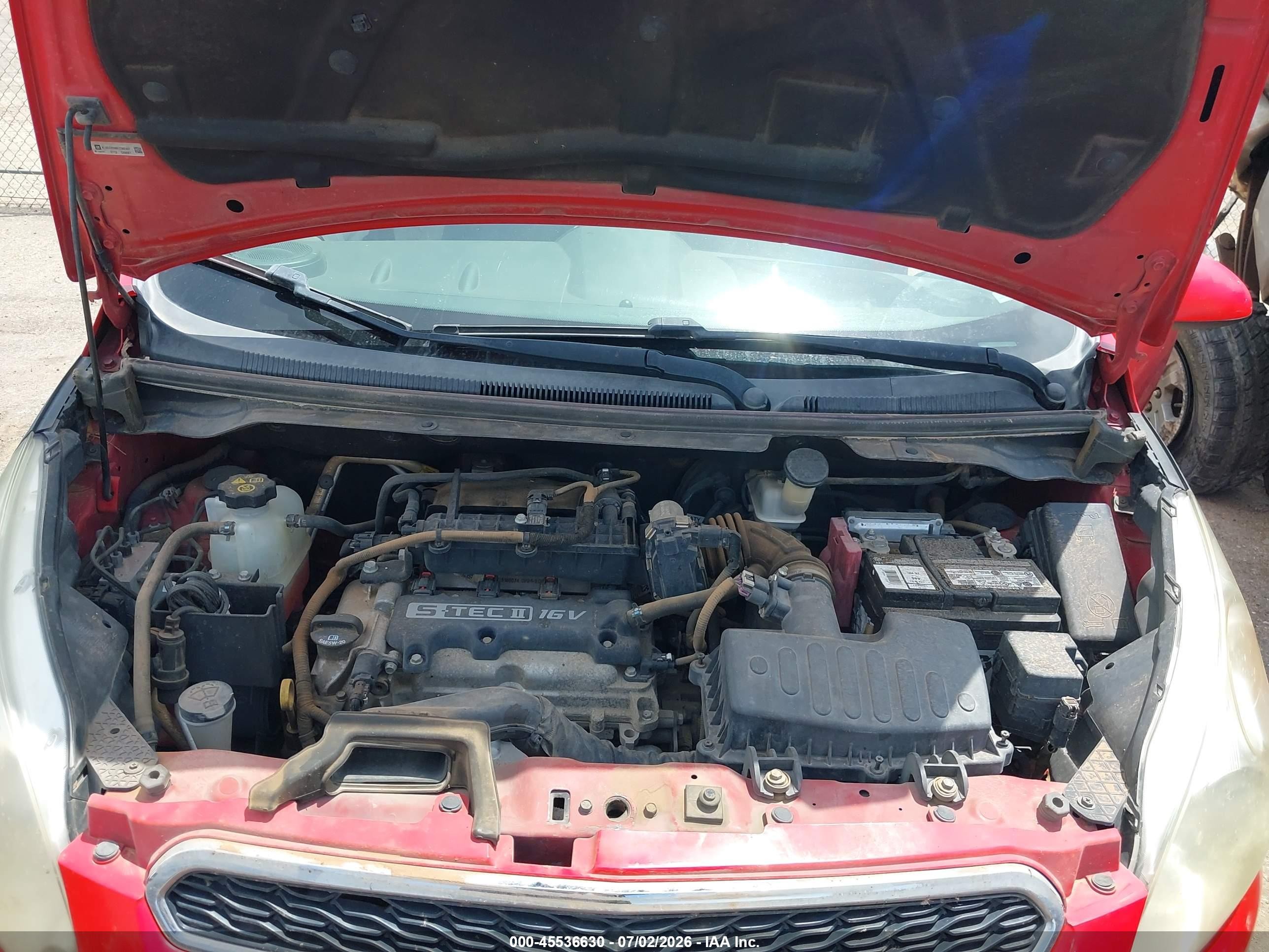2014 Chevrolet Spark 1lt Manual Красный vin: KL8CC6S98EC562407