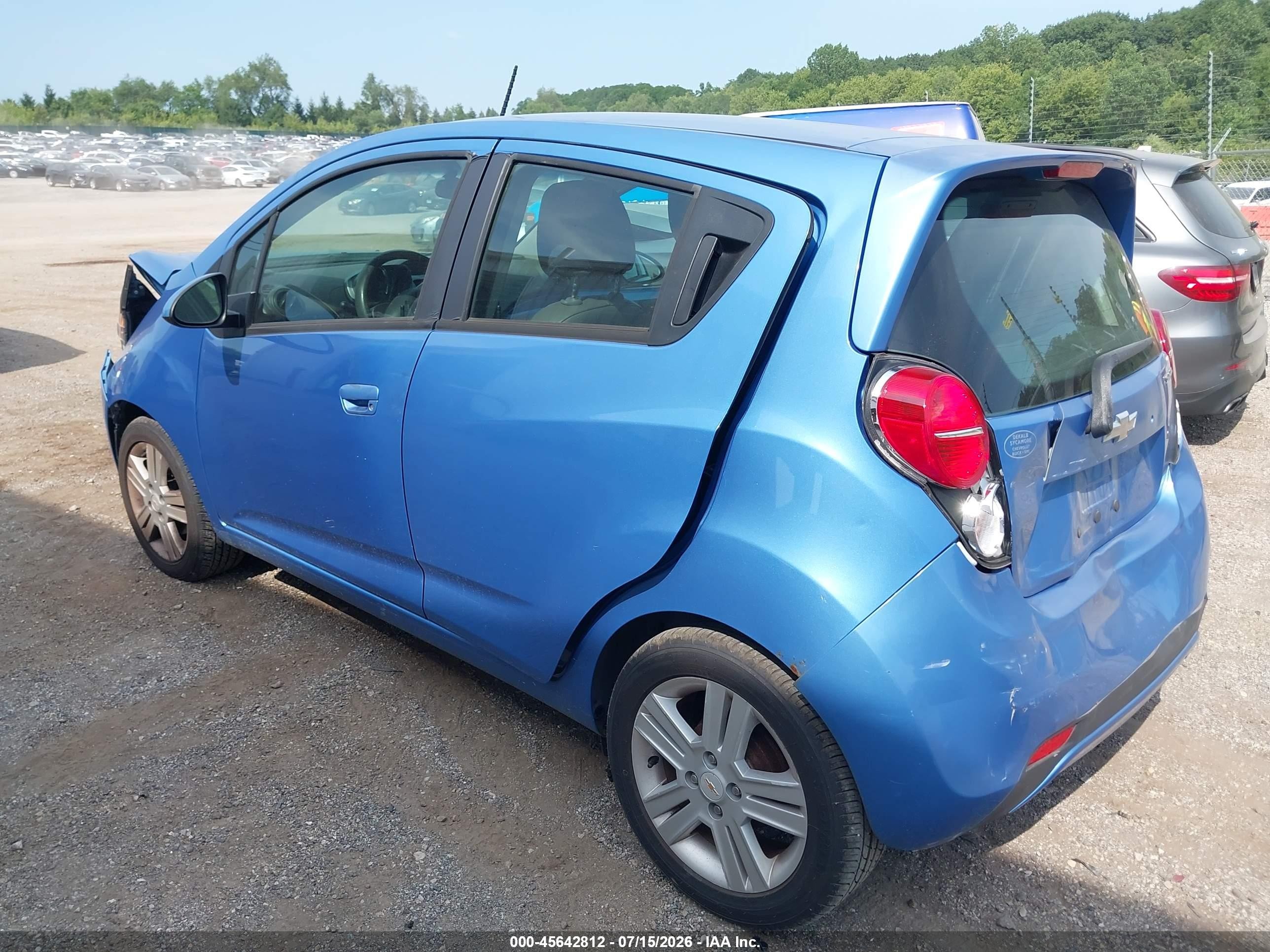 2013 Chevrolet Spark 1lt Auto Light Blue vin: KL8CD6S90DC565300