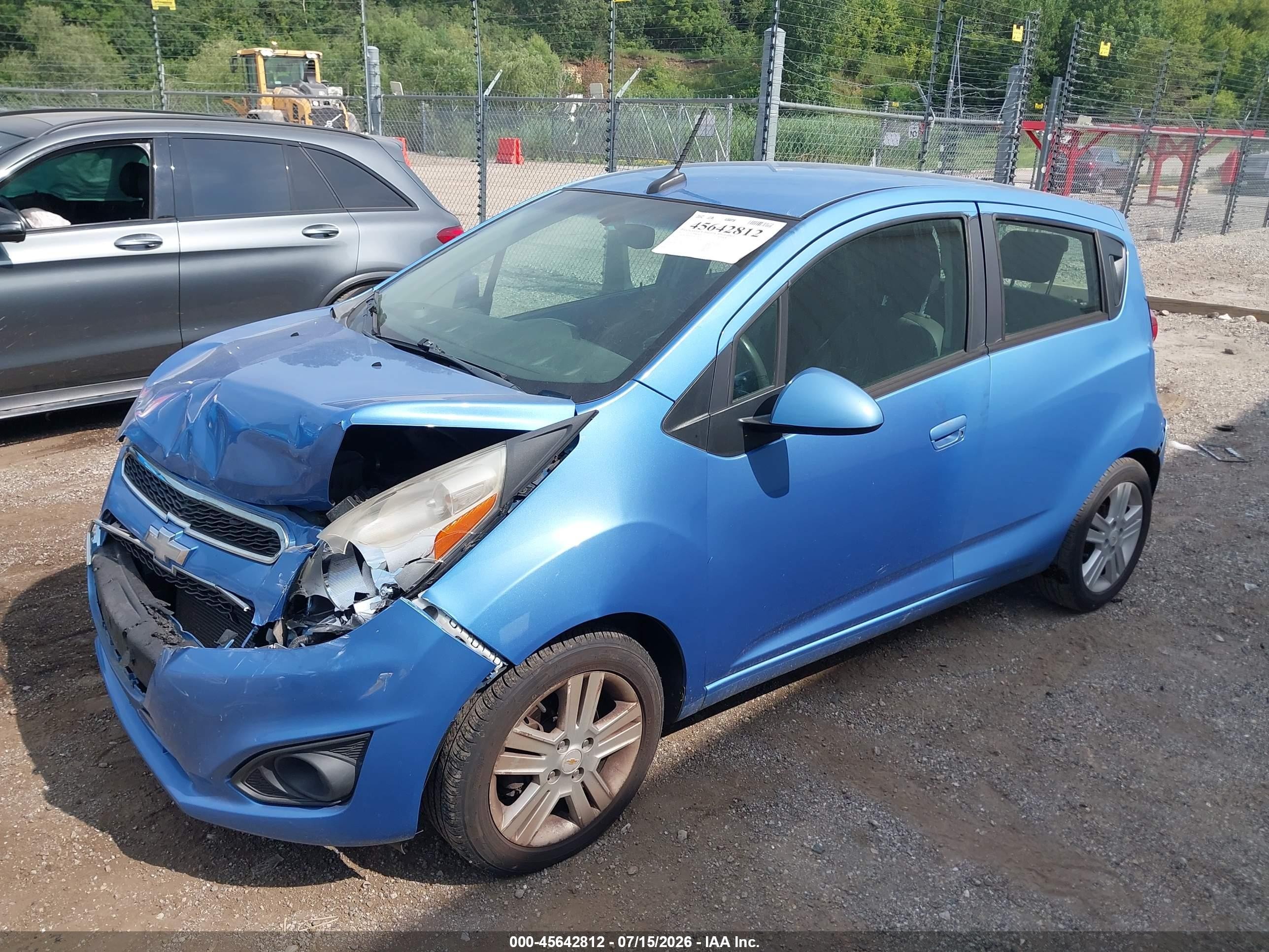 2013 Chevrolet Spark 1lt Auto Light Blue vin: KL8CD6S90DC565300