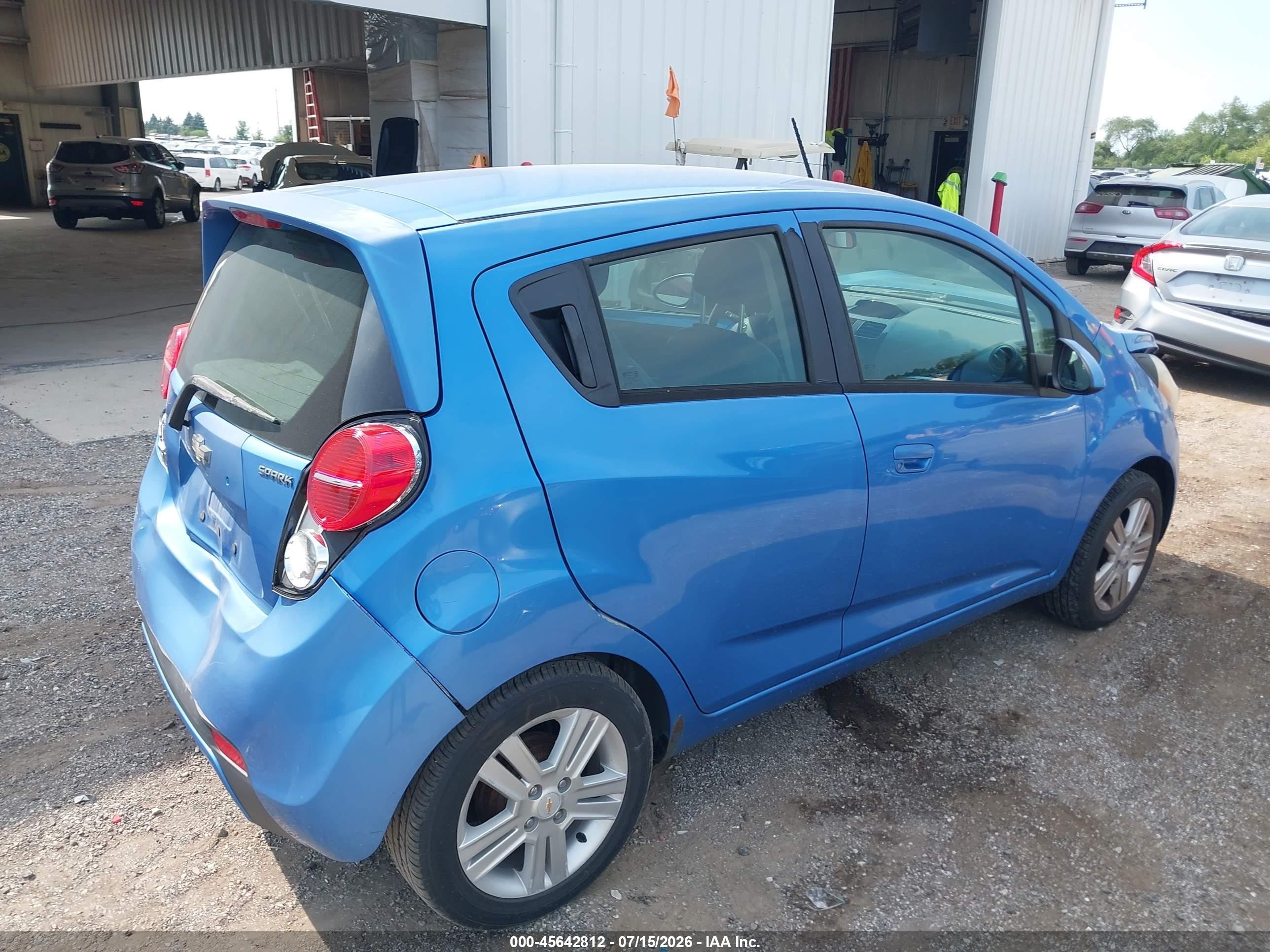 2013 Chevrolet Spark 1lt Auto Light Blue vin: KL8CD6S90DC565300