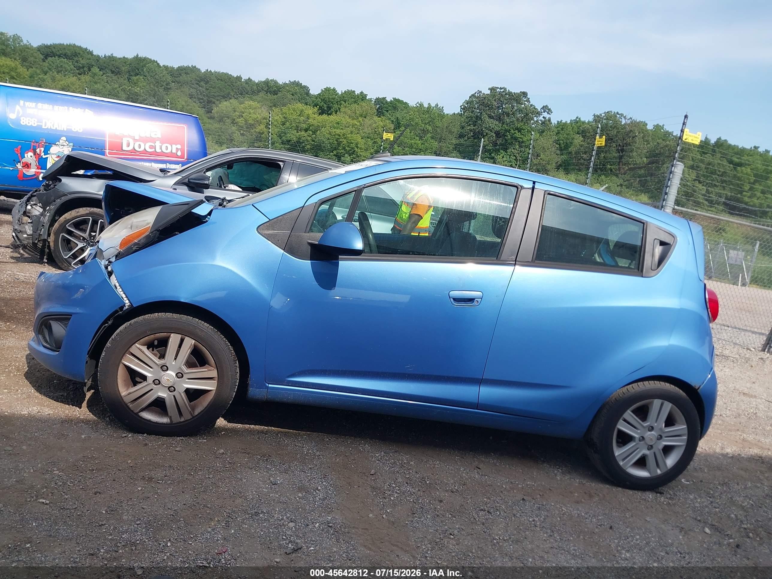 2013 Chevrolet Spark 1lt Auto Light Blue vin: KL8CD6S90DC565300