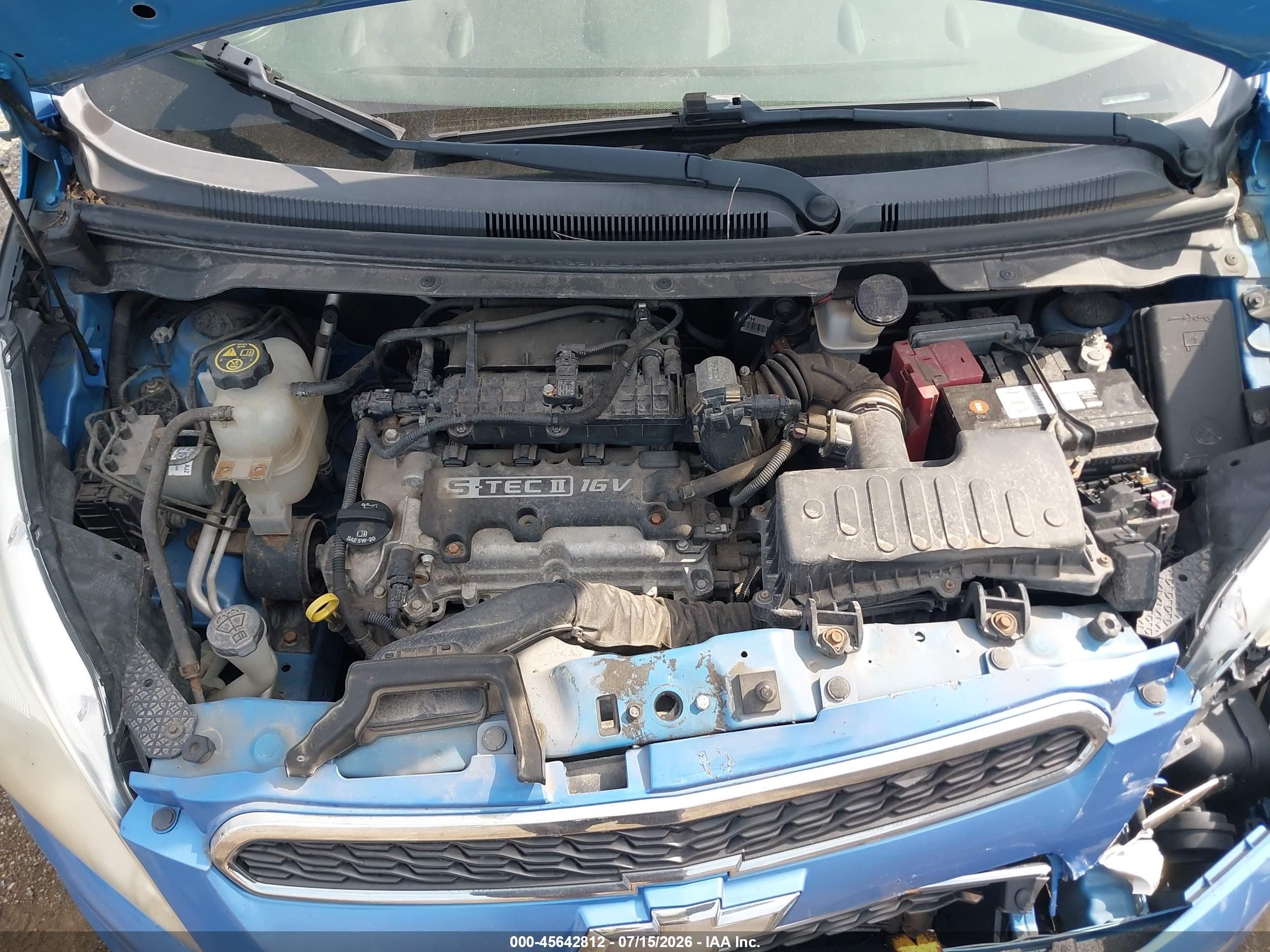 2013 Chevrolet Spark 1lt Auto Light Blue vin: KL8CD6S90DC565300