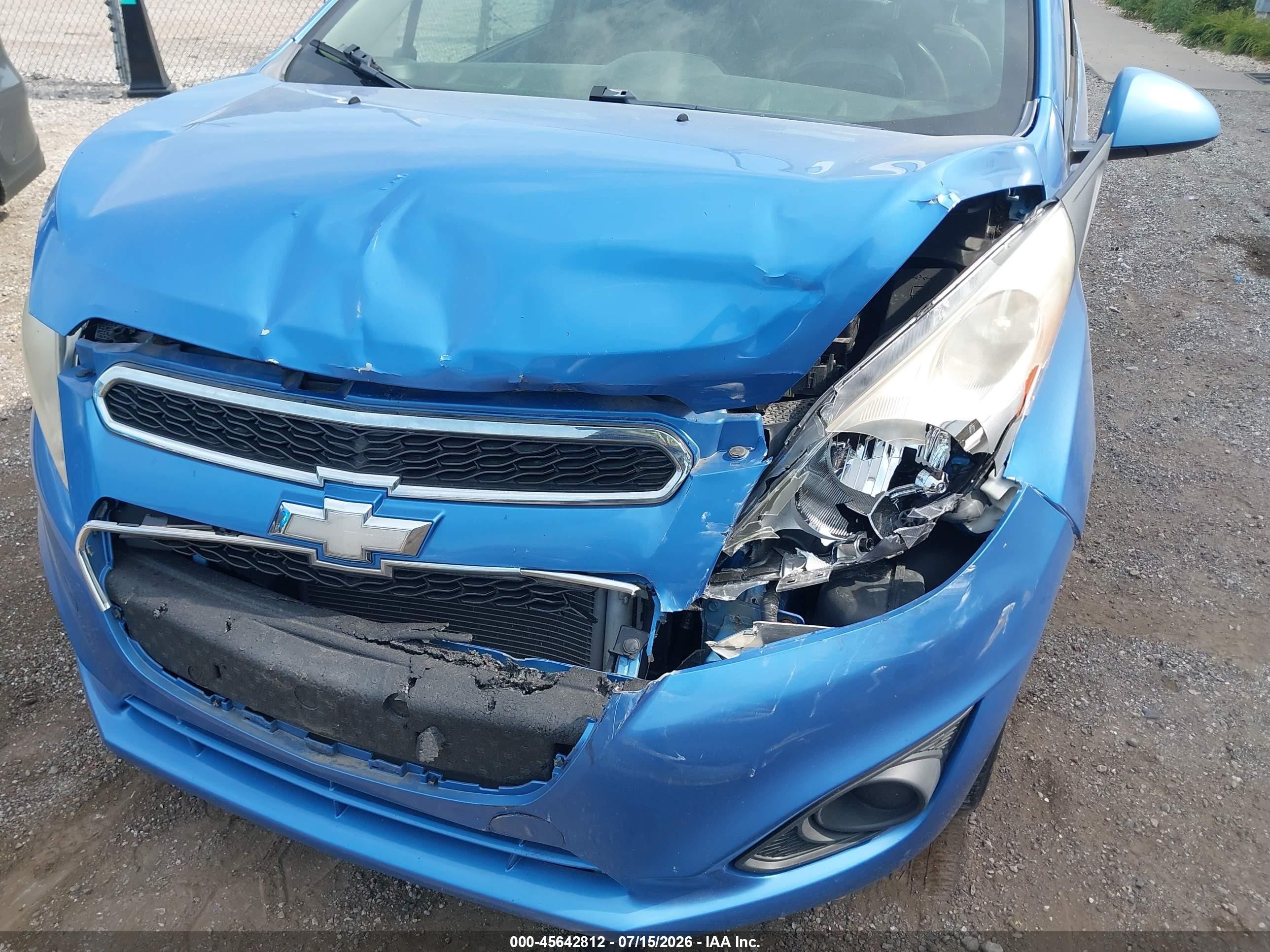 2013 Chevrolet Spark 1lt Auto Light Blue vin: KL8CD6S90DC565300
