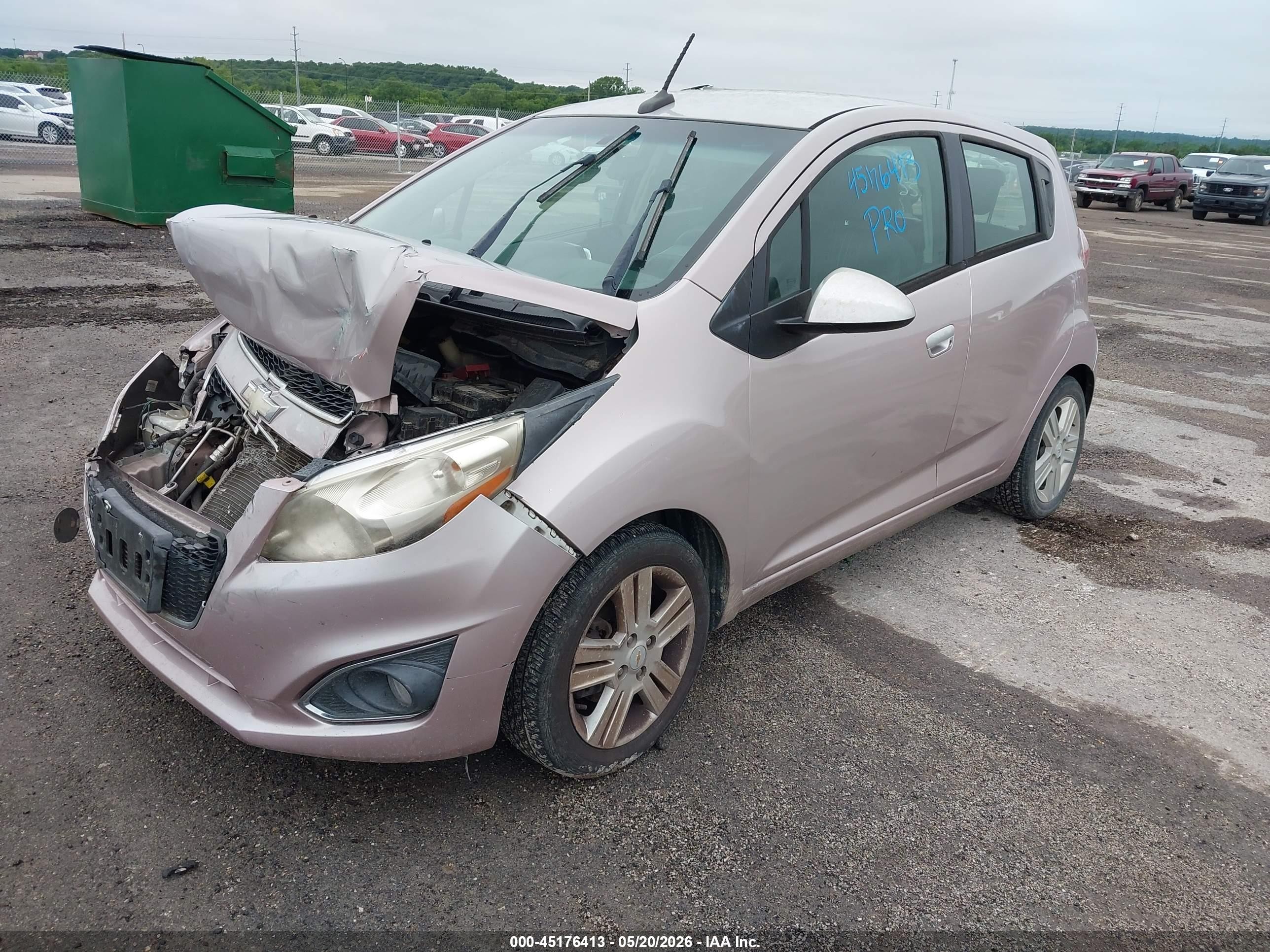 2013 Chevrolet Spark 1lt Auto Pink vin: KL8CD6S90DC623485