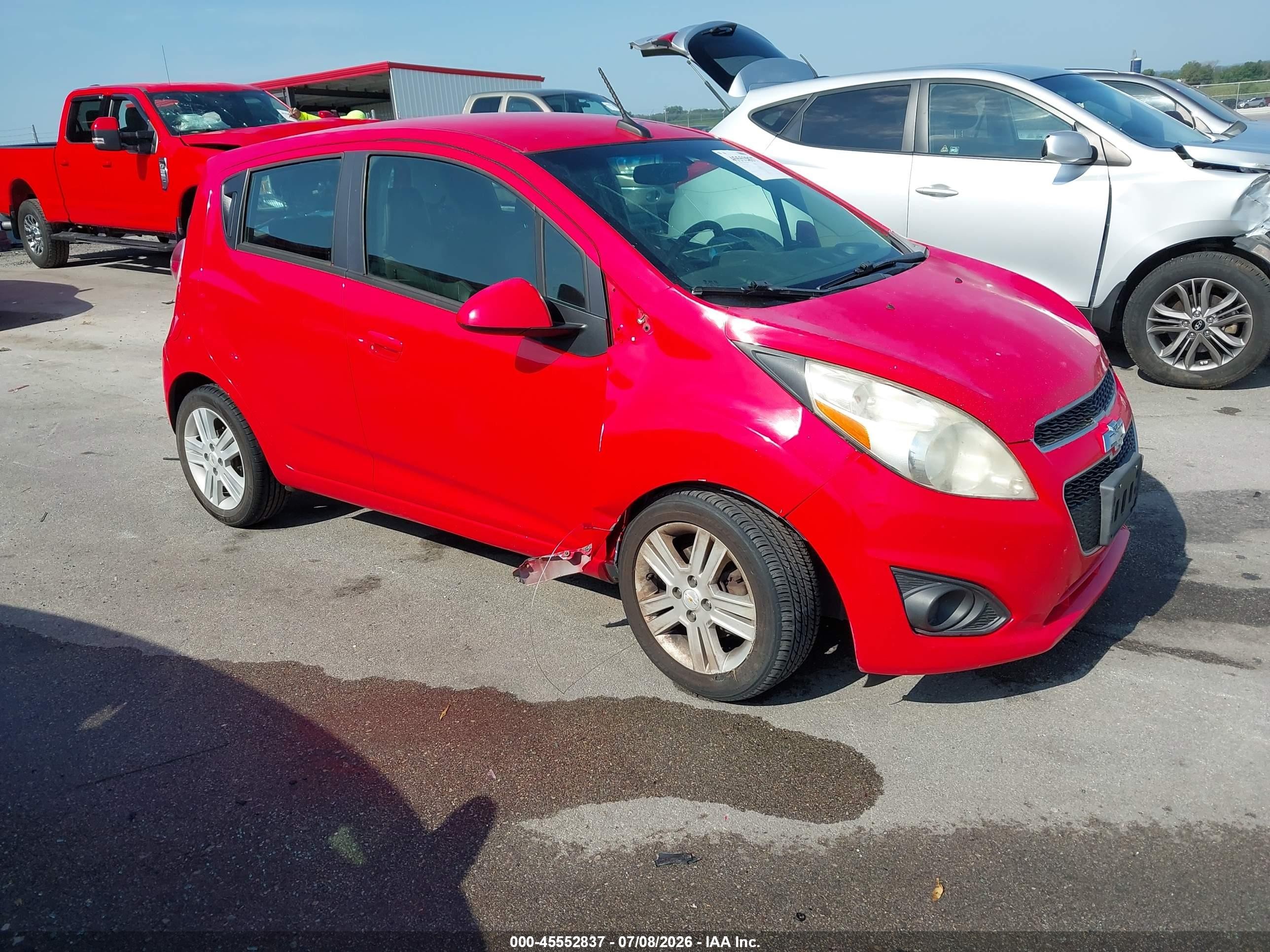 2013 Chevrolet Spark 1lt Auto Red vin: KL8CD6S90DC625513