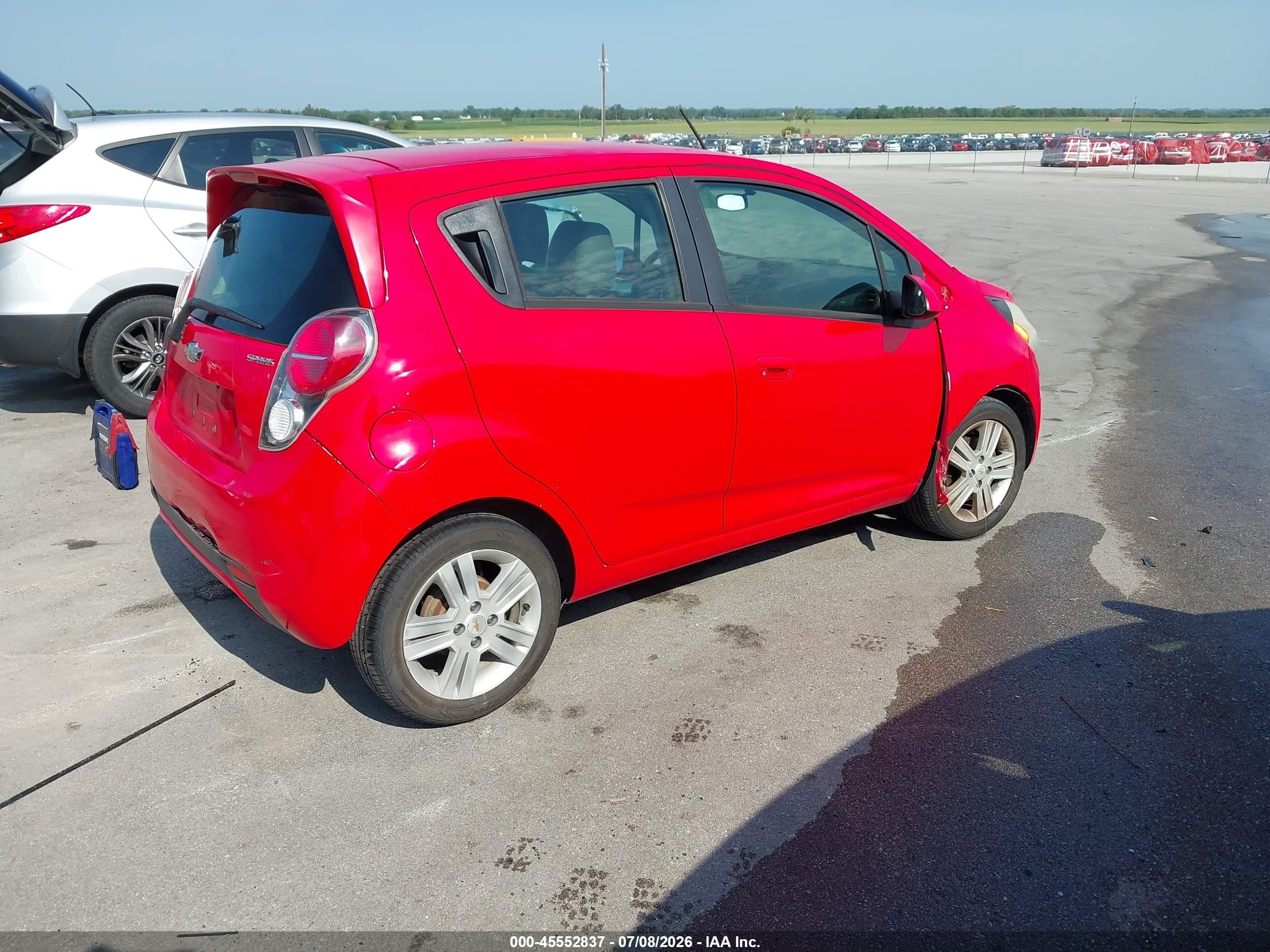 2013 Chevrolet Spark 1lt Auto Red vin: KL8CD6S90DC625513
