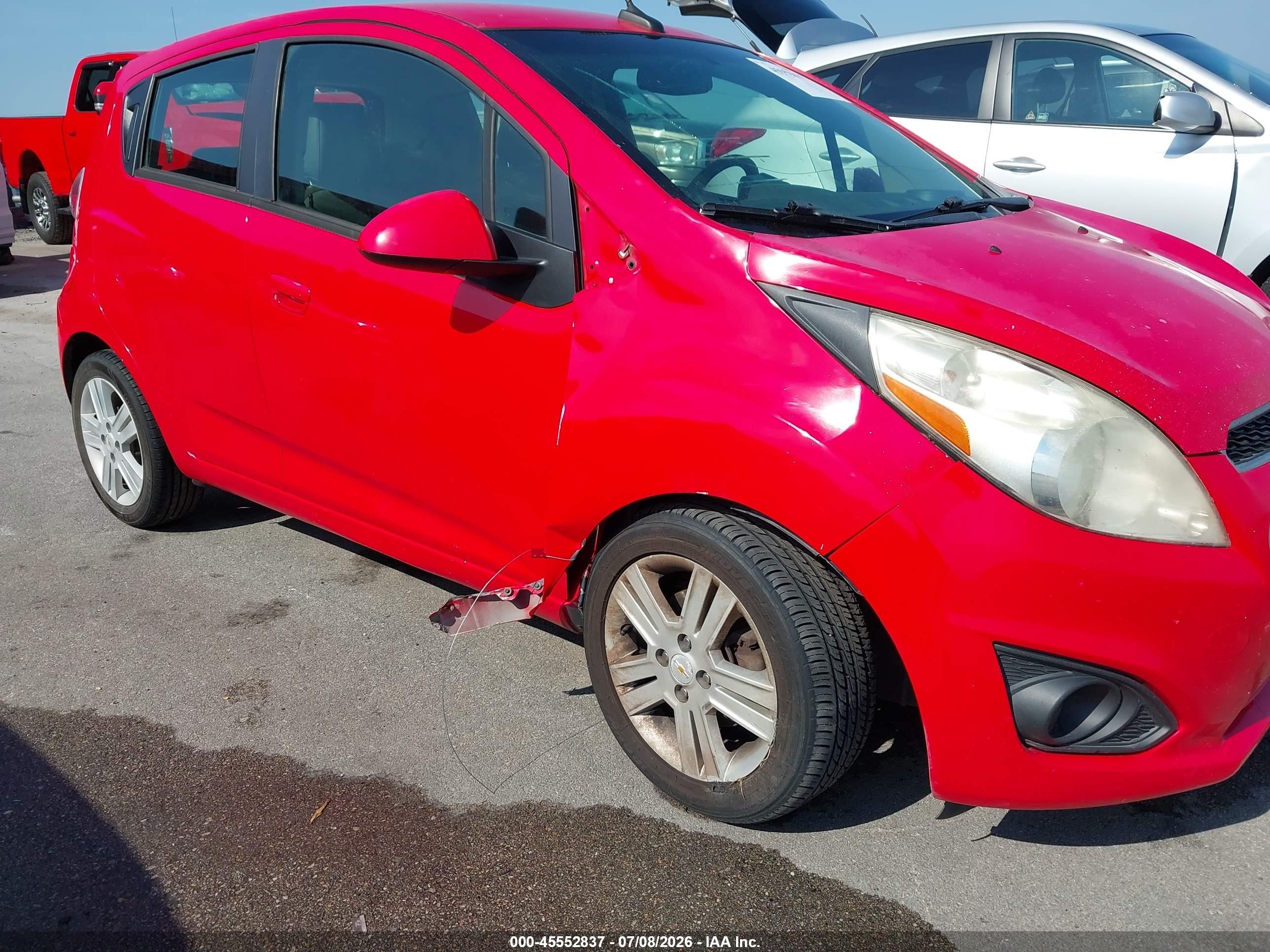 2013 Chevrolet Spark 1lt Auto Red vin: KL8CD6S90DC625513