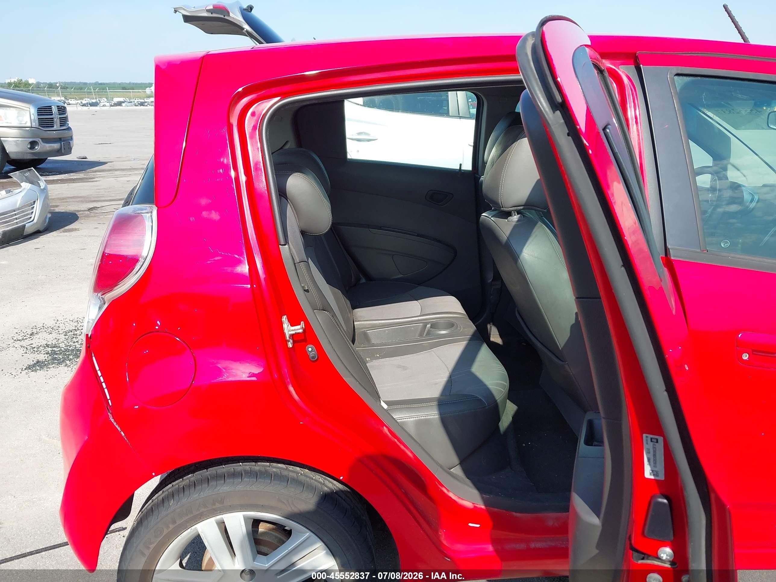 2013 Chevrolet Spark 1lt Auto Red vin: KL8CD6S90DC625513