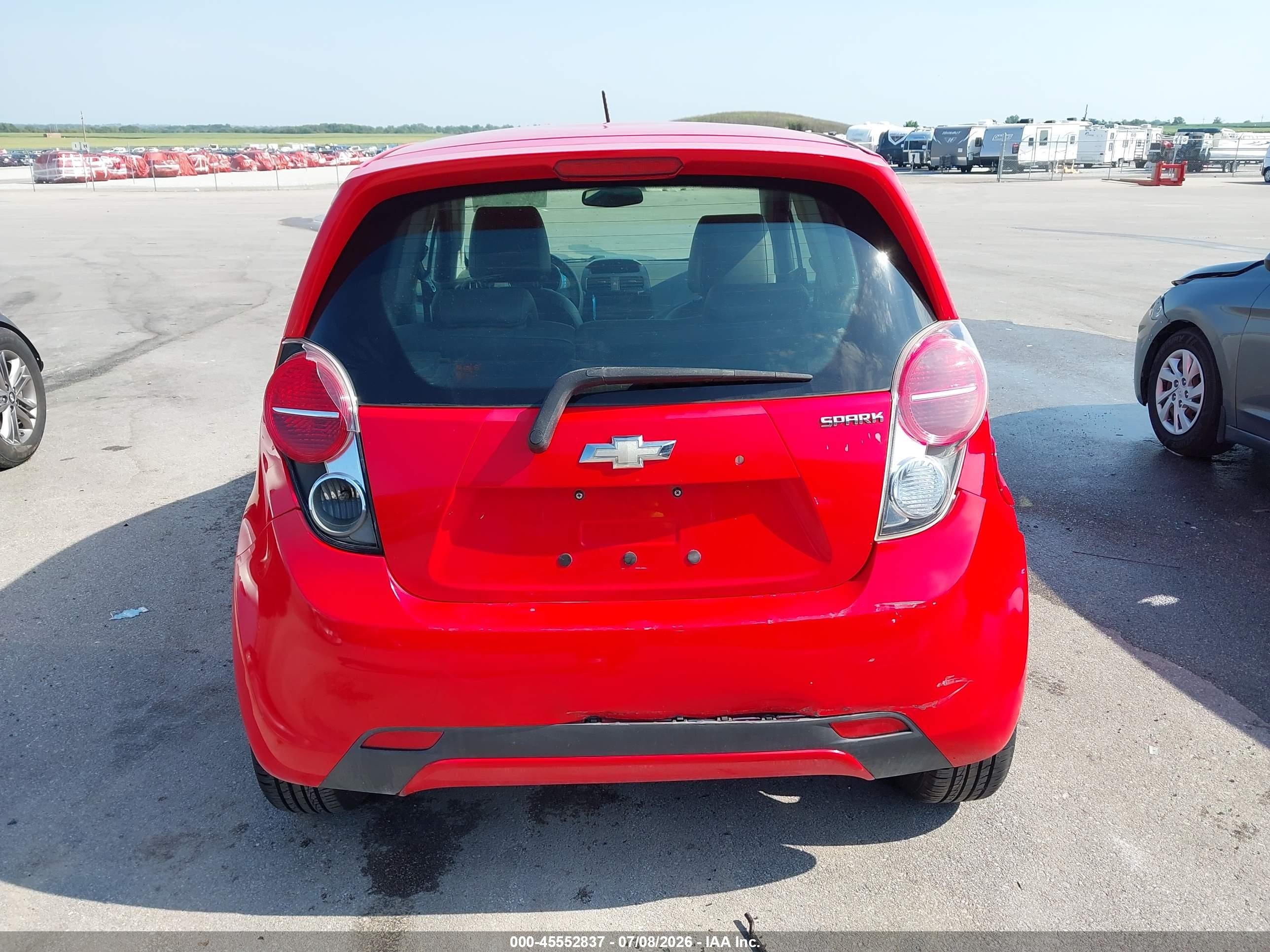 2013 Chevrolet Spark 1lt Auto Red vin: KL8CD6S90DC625513