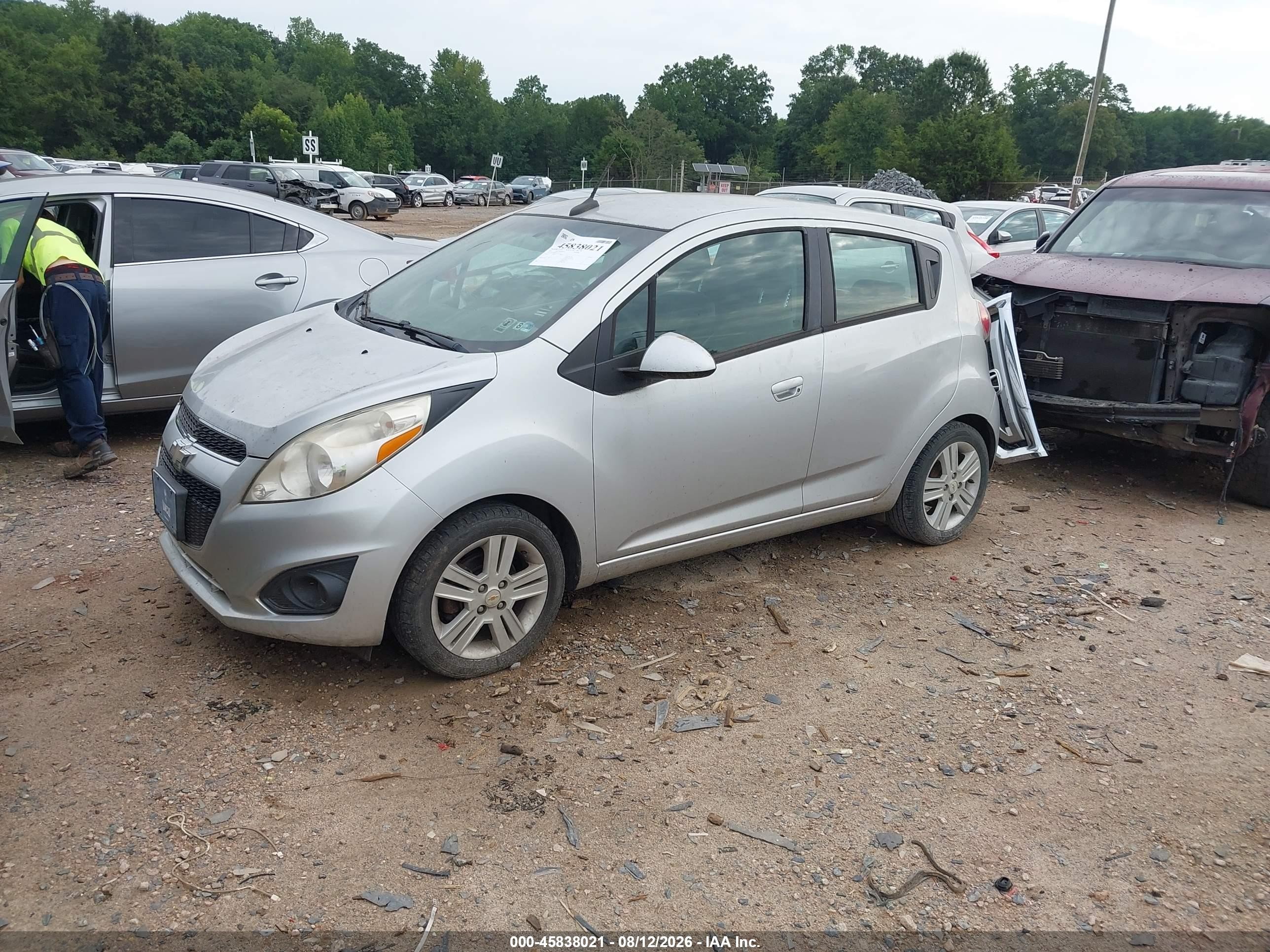 2014 Chevrolet Spark 1lt Auto Silver vin: KL8CD6S90EC412773
