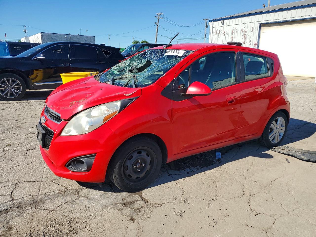 2014 Chevrolet Spark 1lt Red vin: KL8CD6S90EC457034
