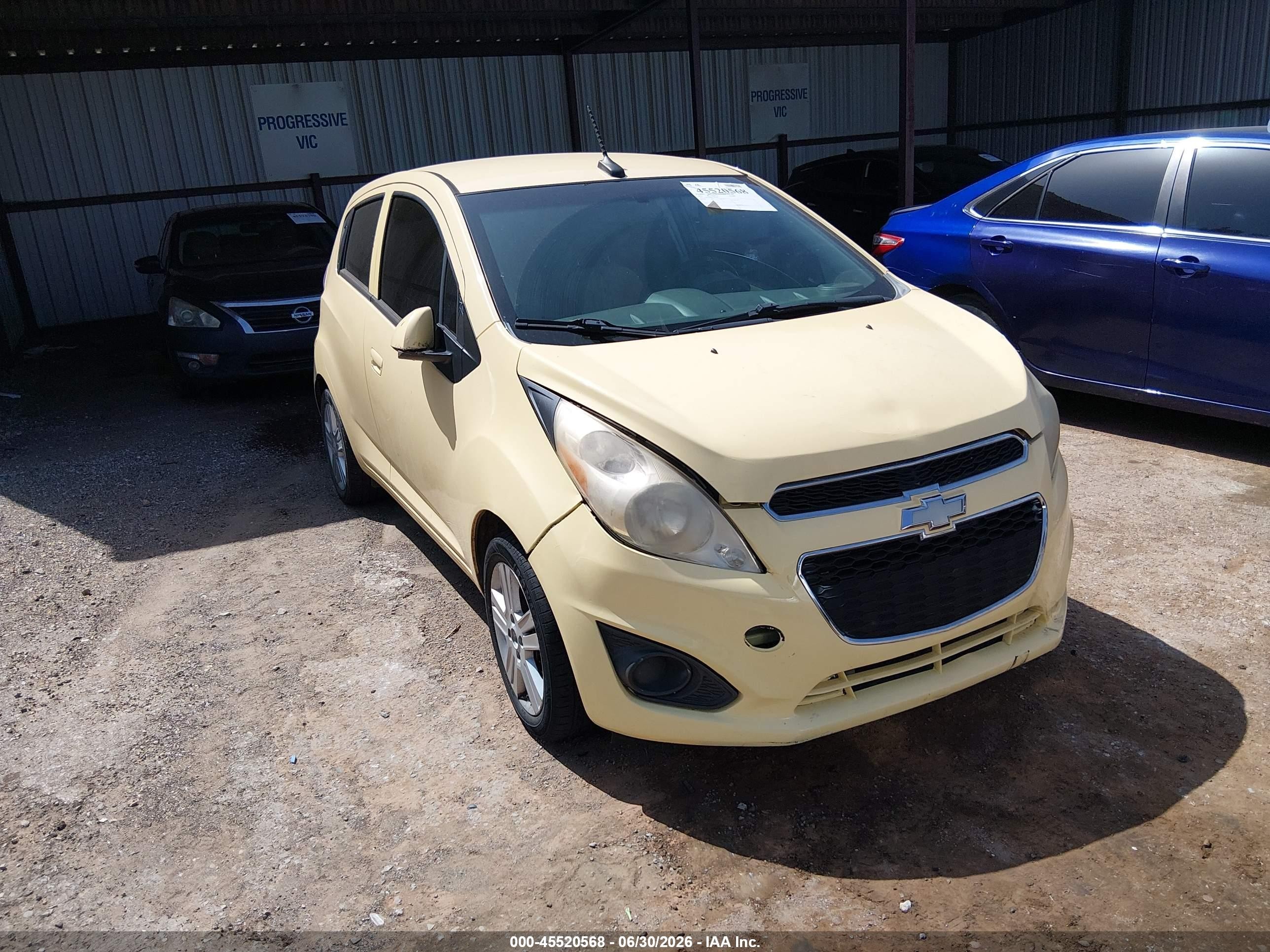 2014 Chevrolet Spark 1lt Auto Yellow vin: KL8CD6S90EC487103