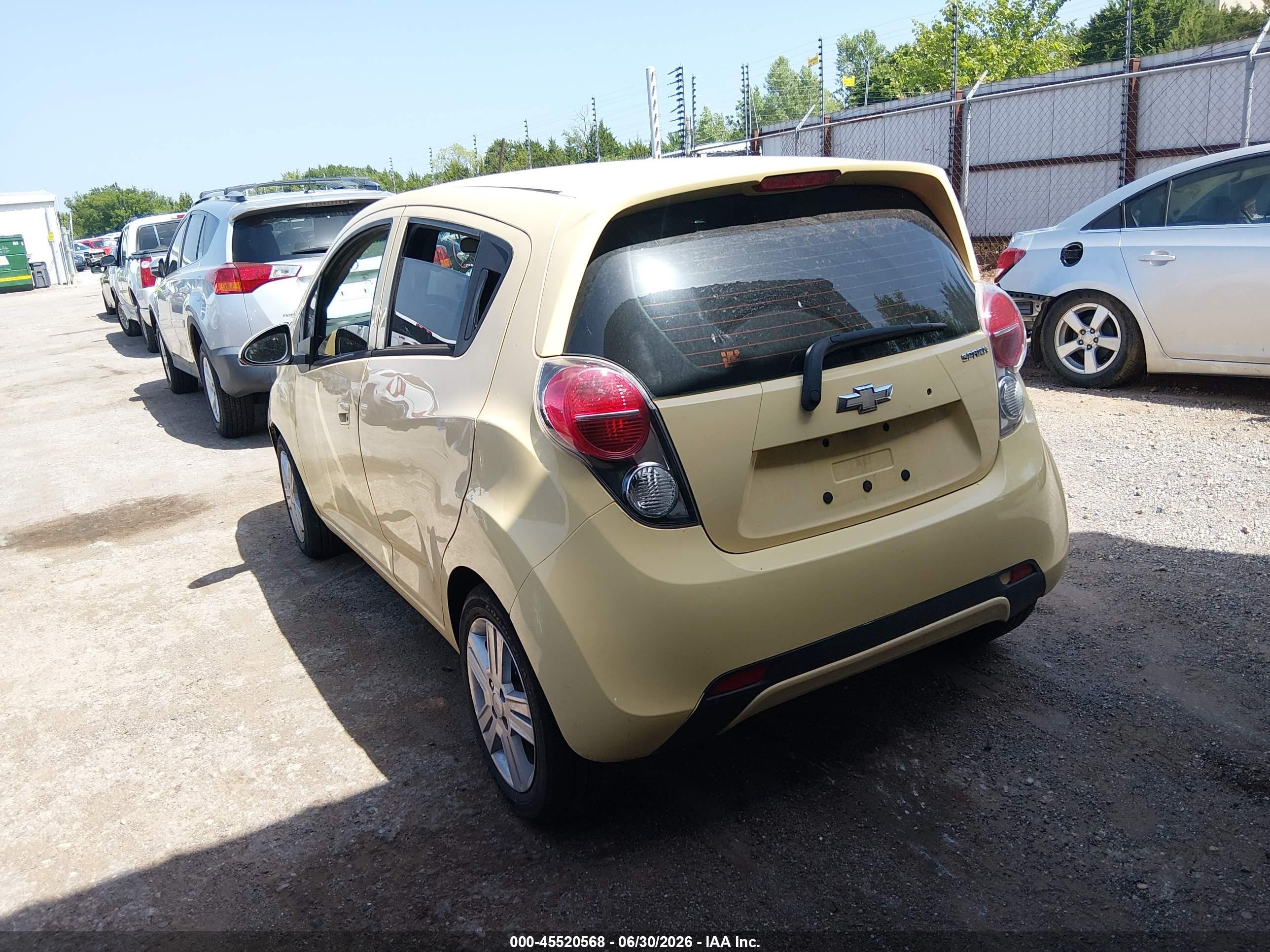 2014 Chevrolet Spark 1lt Auto Yellow vin: KL8CD6S90EC487103
