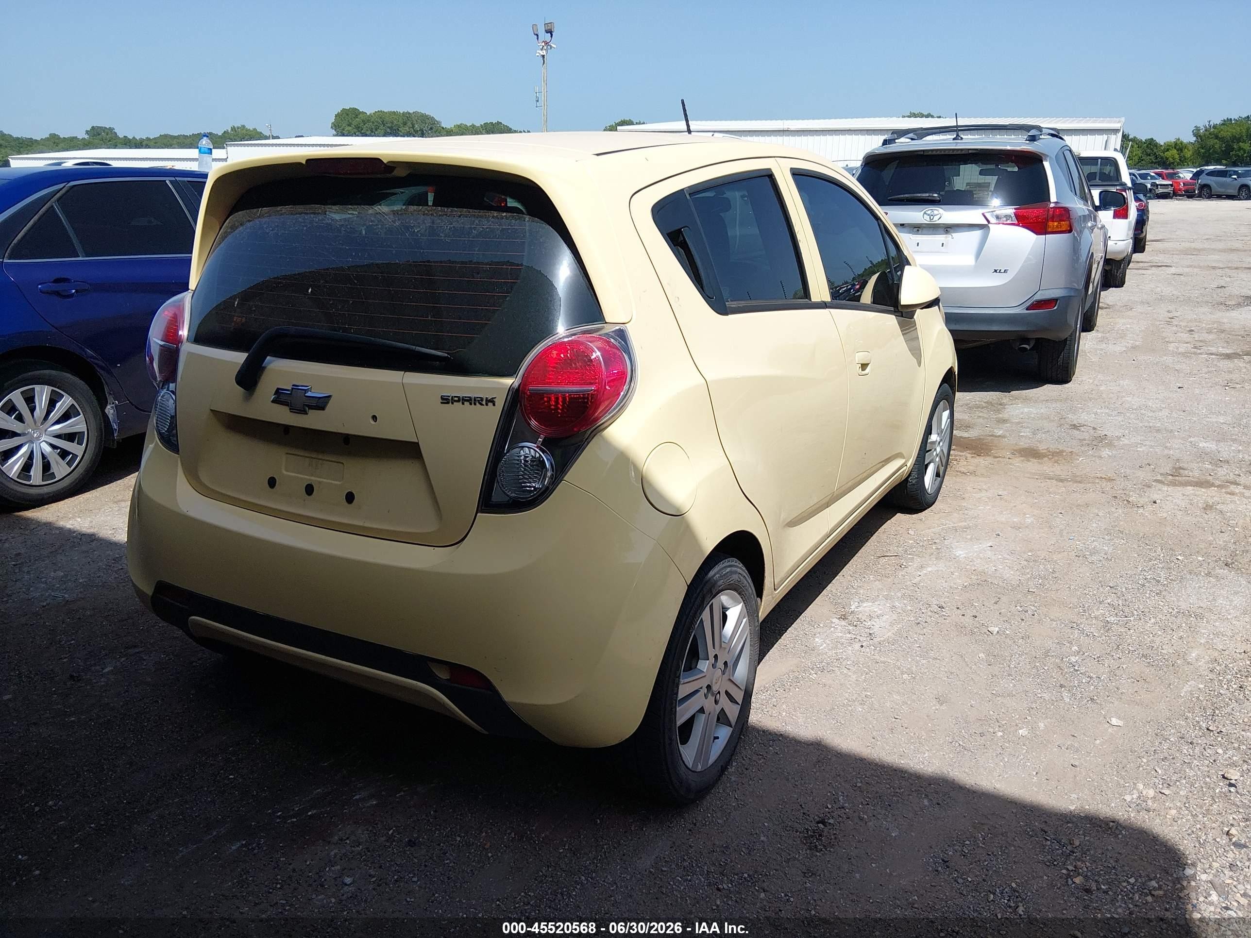 2014 Chevrolet Spark 1lt Auto Yellow vin: KL8CD6S90EC487103