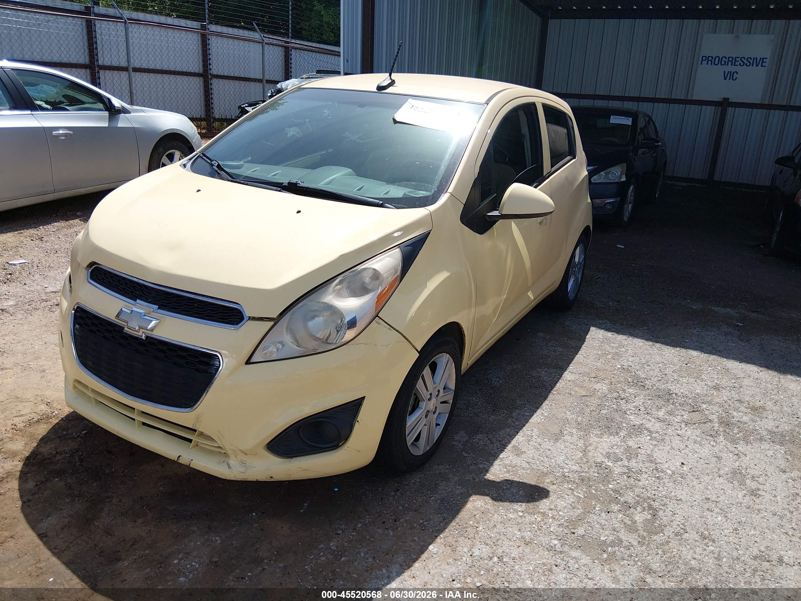 2014 Chevrolet Spark 1lt Auto Yellow vin: KL8CD6S90EC487103
