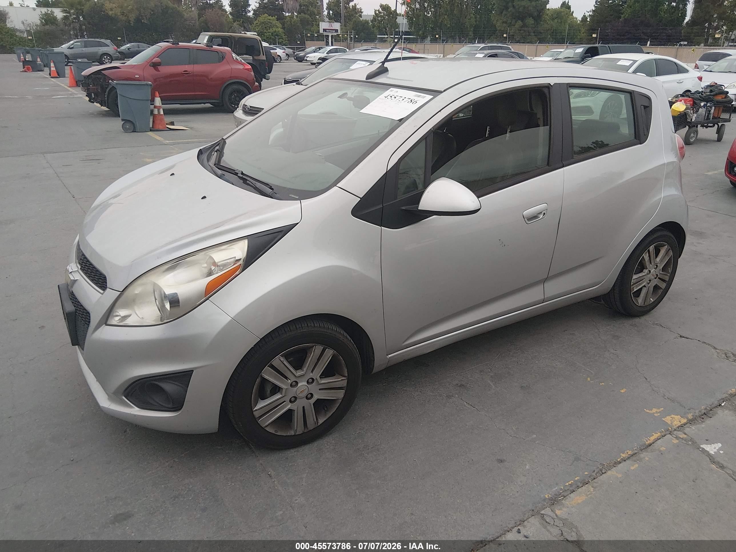 2014 Chevrolet Spark 1lt Auto Silver vin: KL8CD6S90EC553097