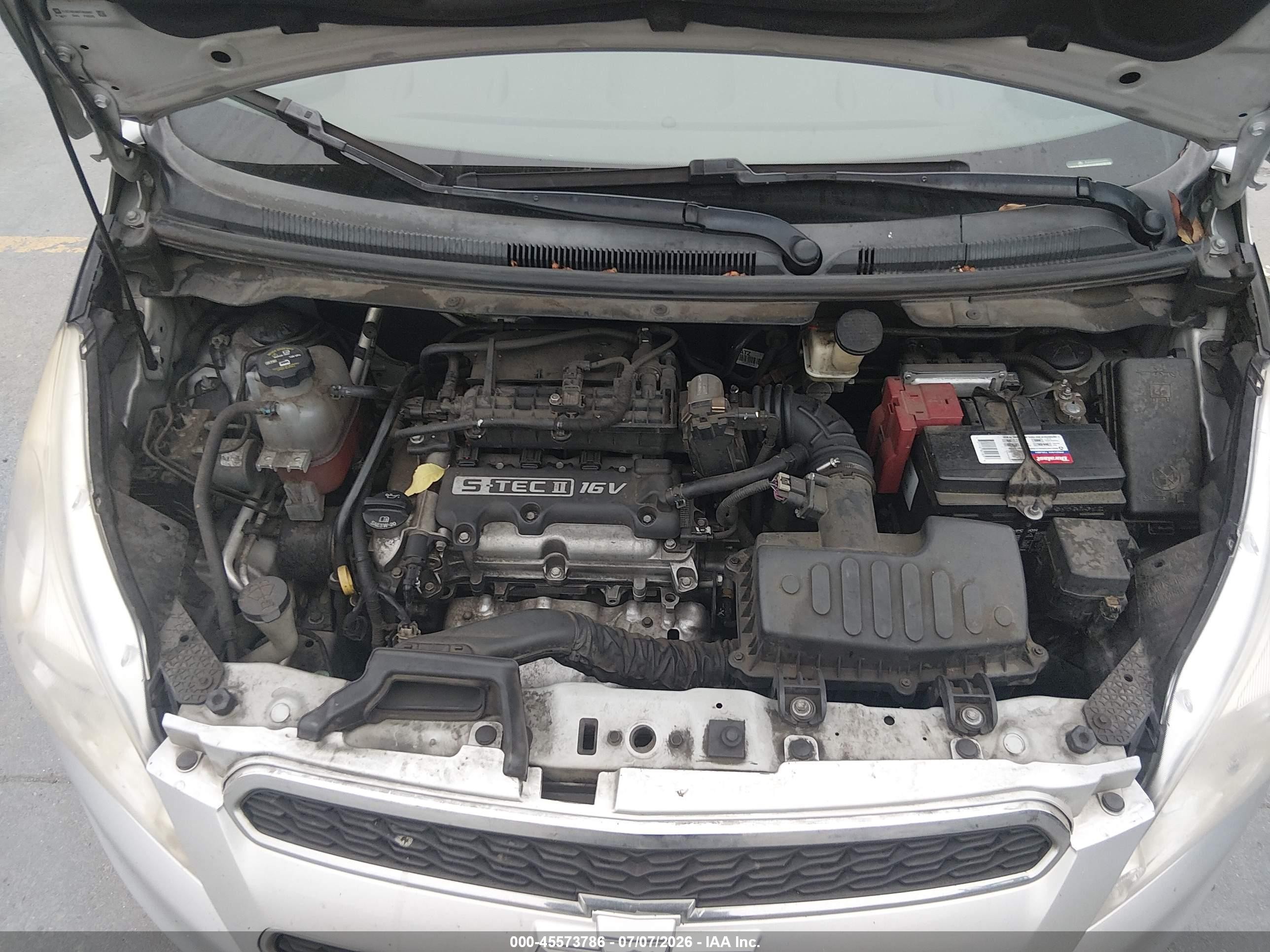 2014 Chevrolet Spark 1lt Auto Silver vin: KL8CD6S90EC553097