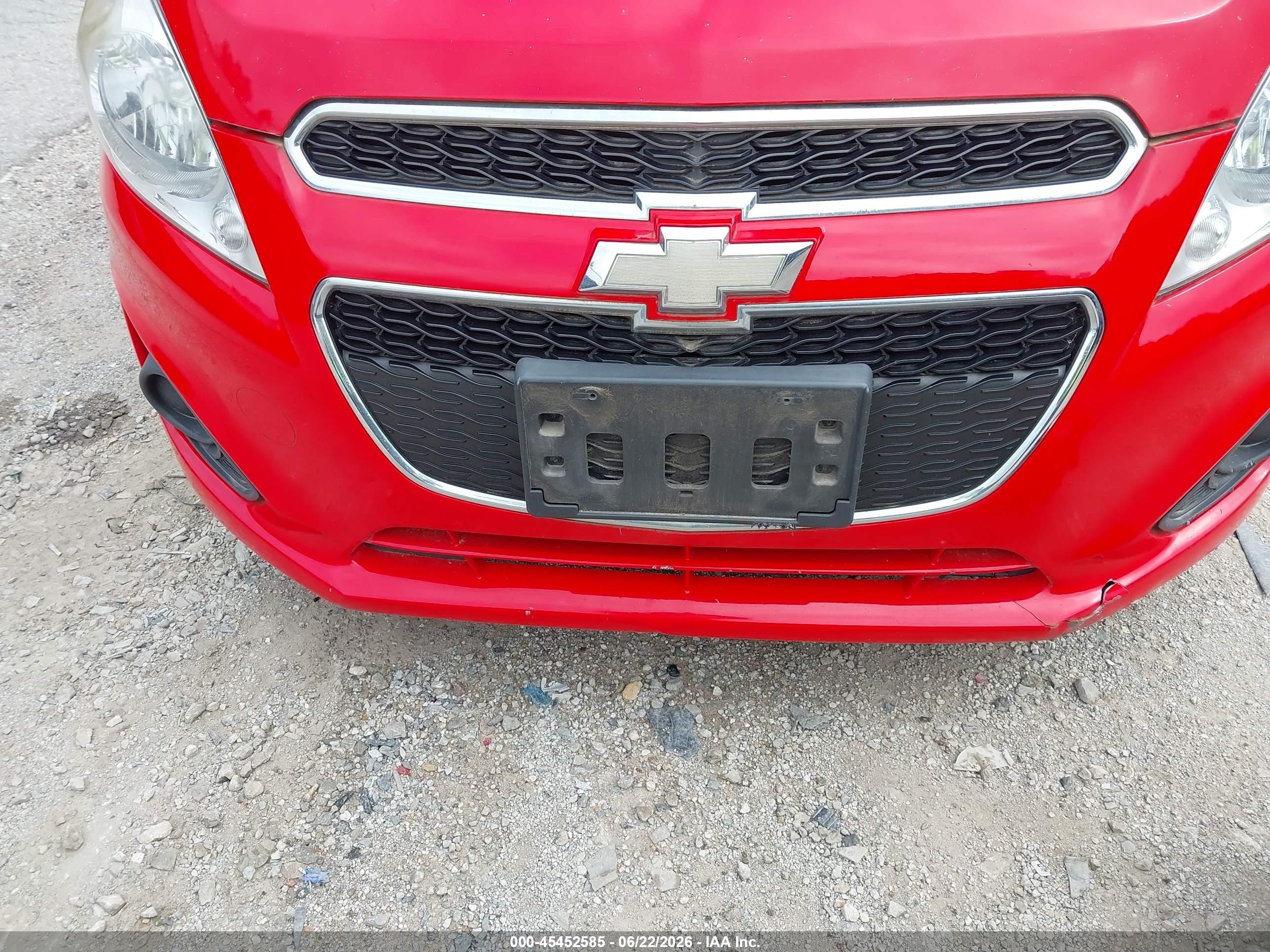 2015 Chevrolet Spark 1lt Cvt Red vin: KL8CD6S90FC733259