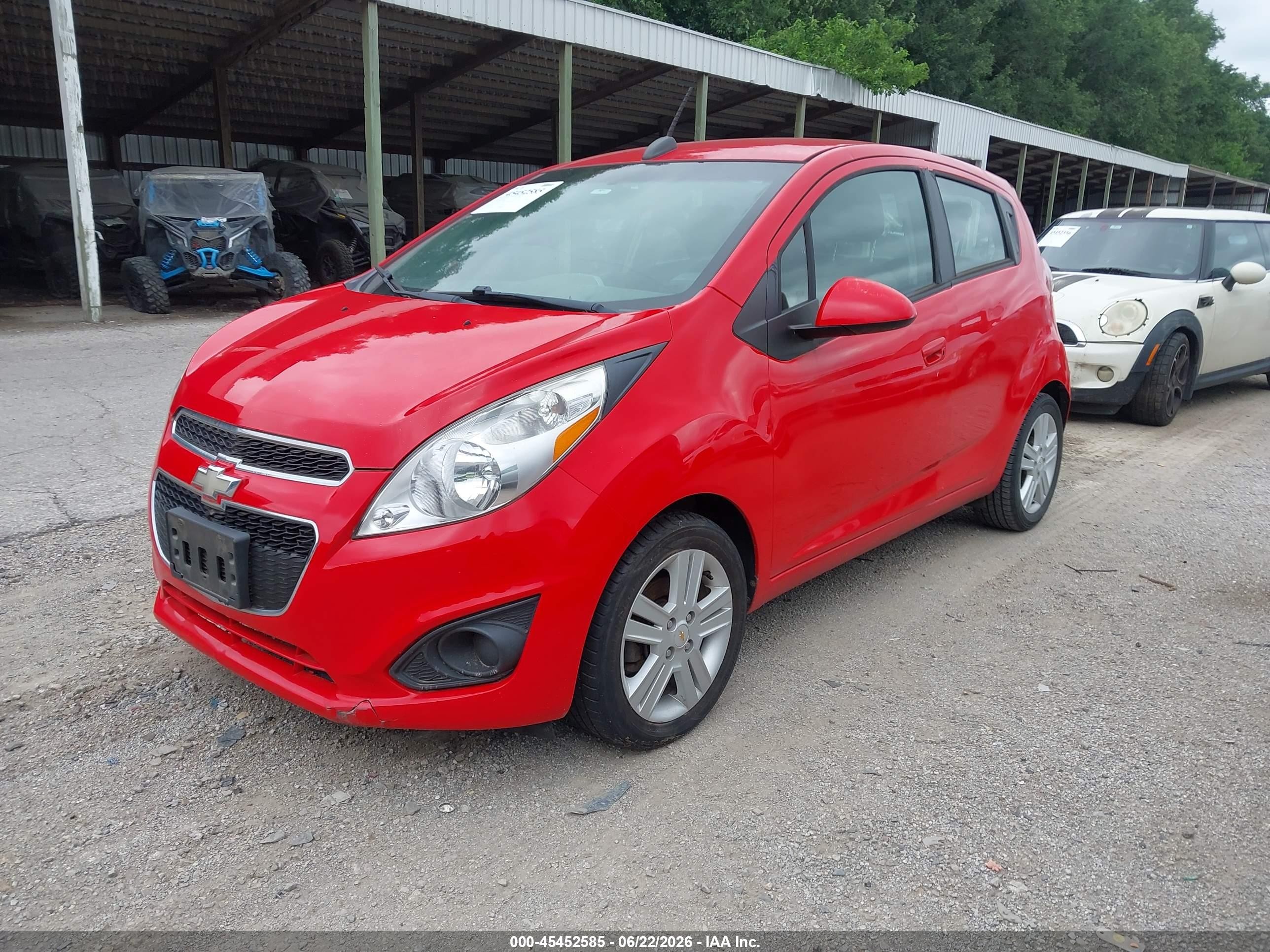 2015 Chevrolet Spark 1lt Cvt Red vin: KL8CD6S90FC733259