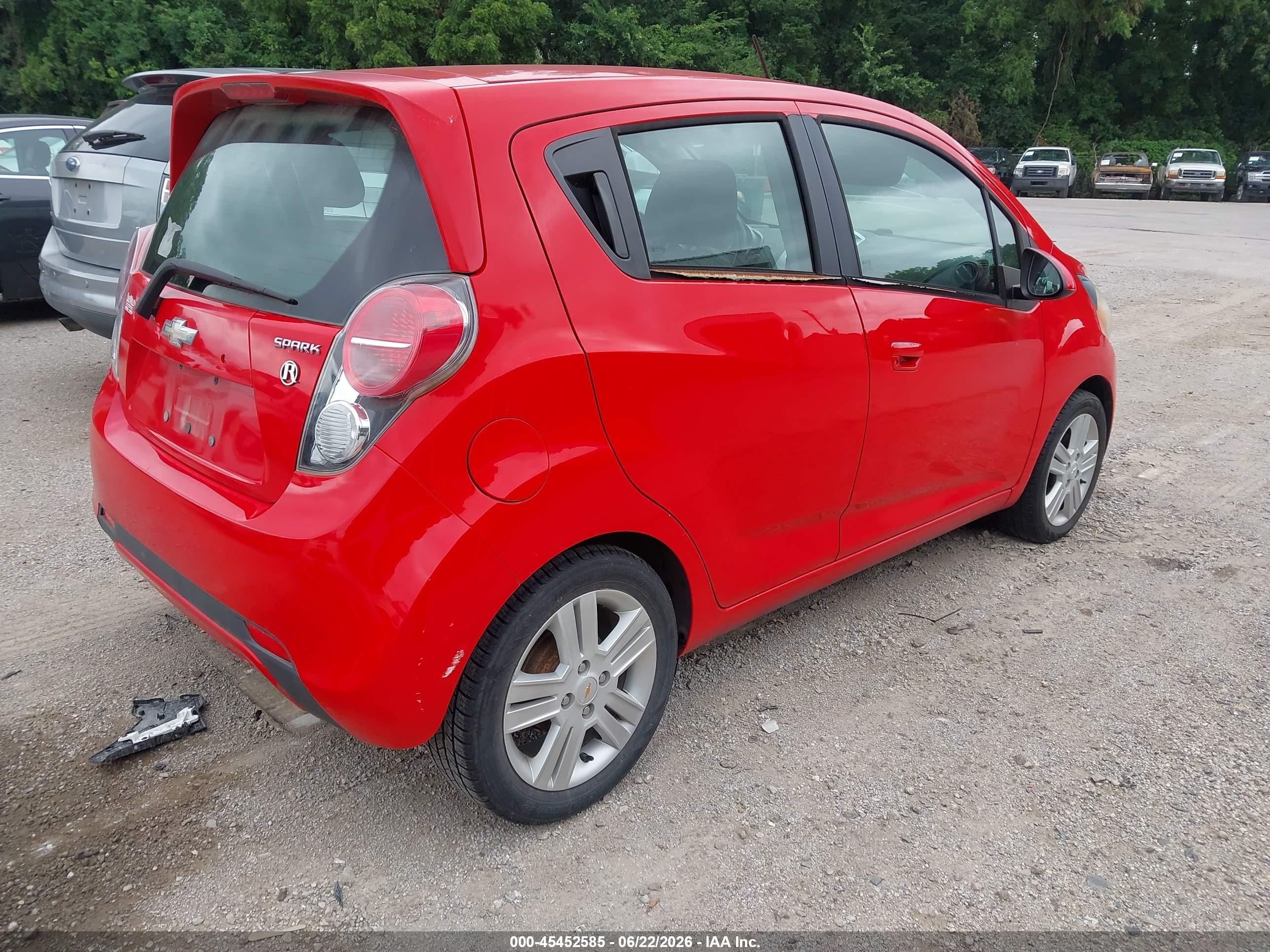 2015 Chevrolet Spark 1lt Cvt Red vin: KL8CD6S90FC733259