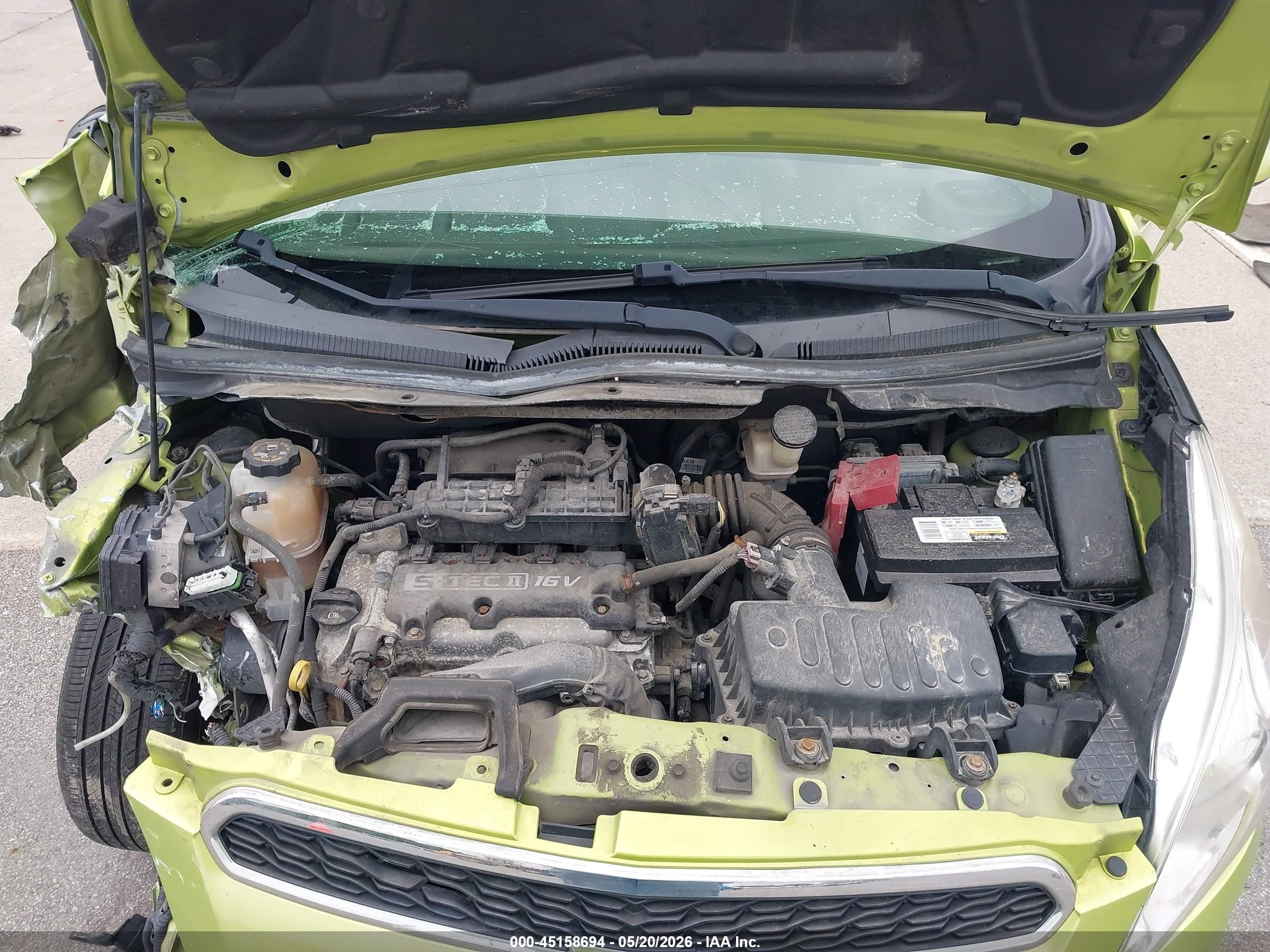 2013 Chevrolet Spark 1lt Auto Green vin: KL8CD6S91DC505560