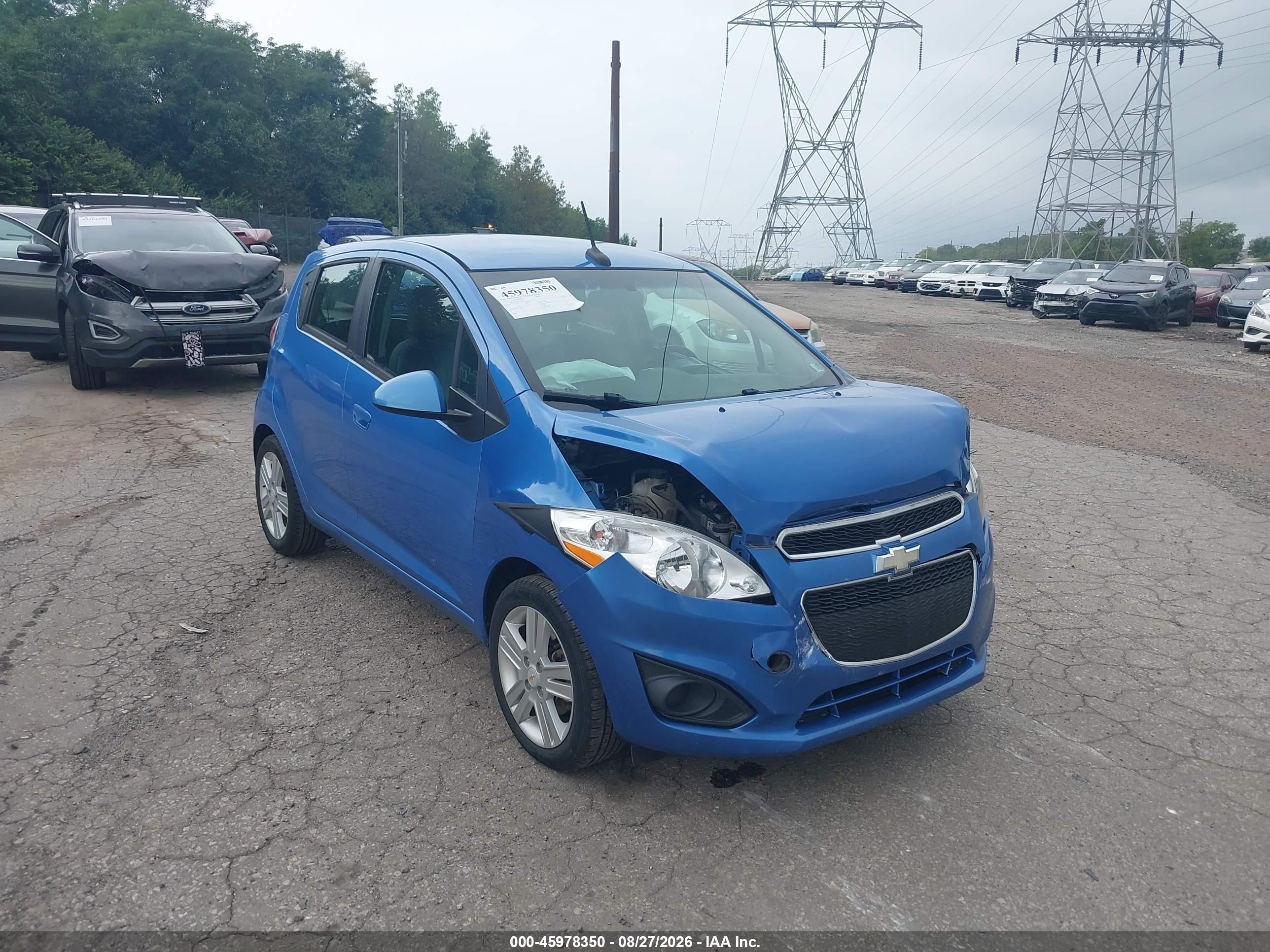 2013 Chevrolet Spark 1lt Auto Blue vin: KL8CD6S91DC528465