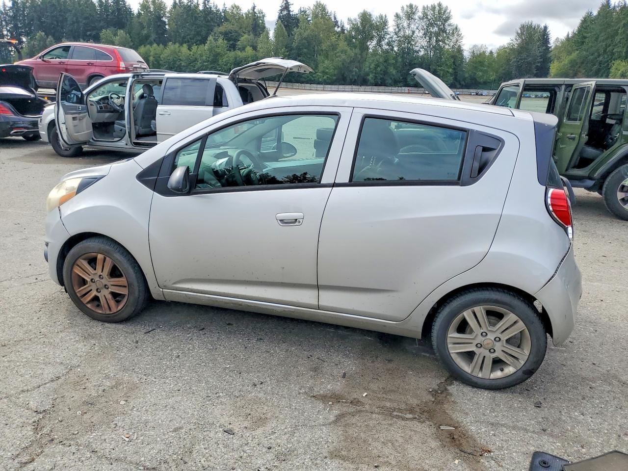 2014 Chevrolet Spark 1lt Silver vin: KL8CD6S91EC512459