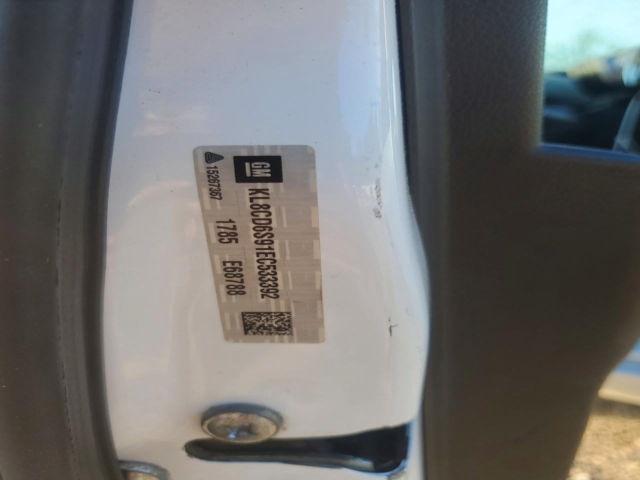 2014 Chevrolet Spark 1lt White vin: KL8CD6S91EC533392