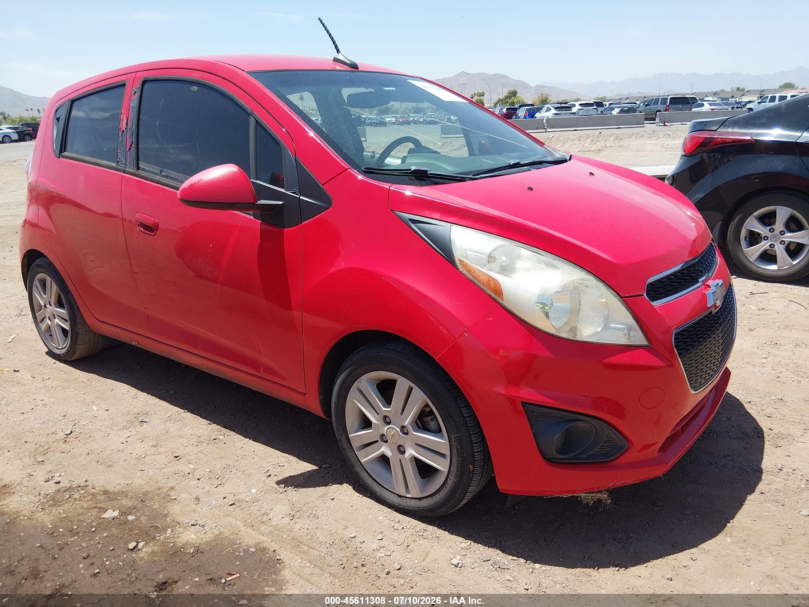 2014 Chevrolet Spark 1lt Auto Red vin: KL8CD6S91EC587646