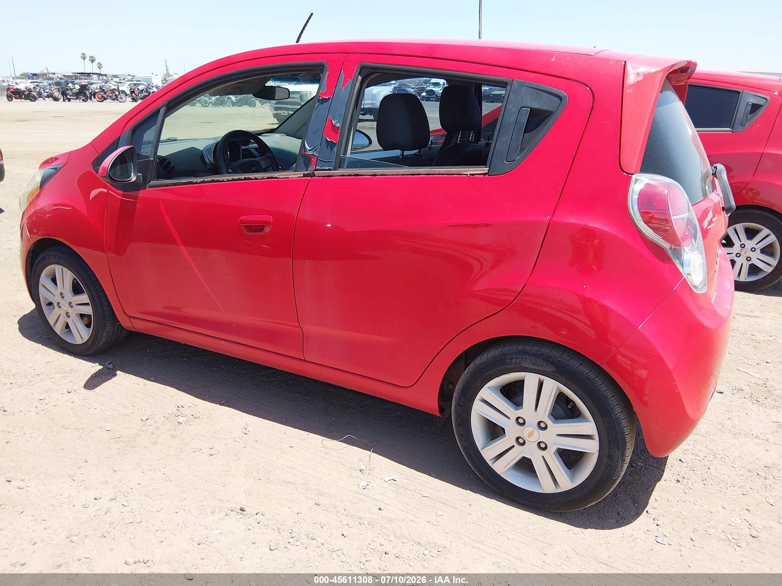 2014 Chevrolet Spark 1lt Auto Red vin: KL8CD6S91EC587646