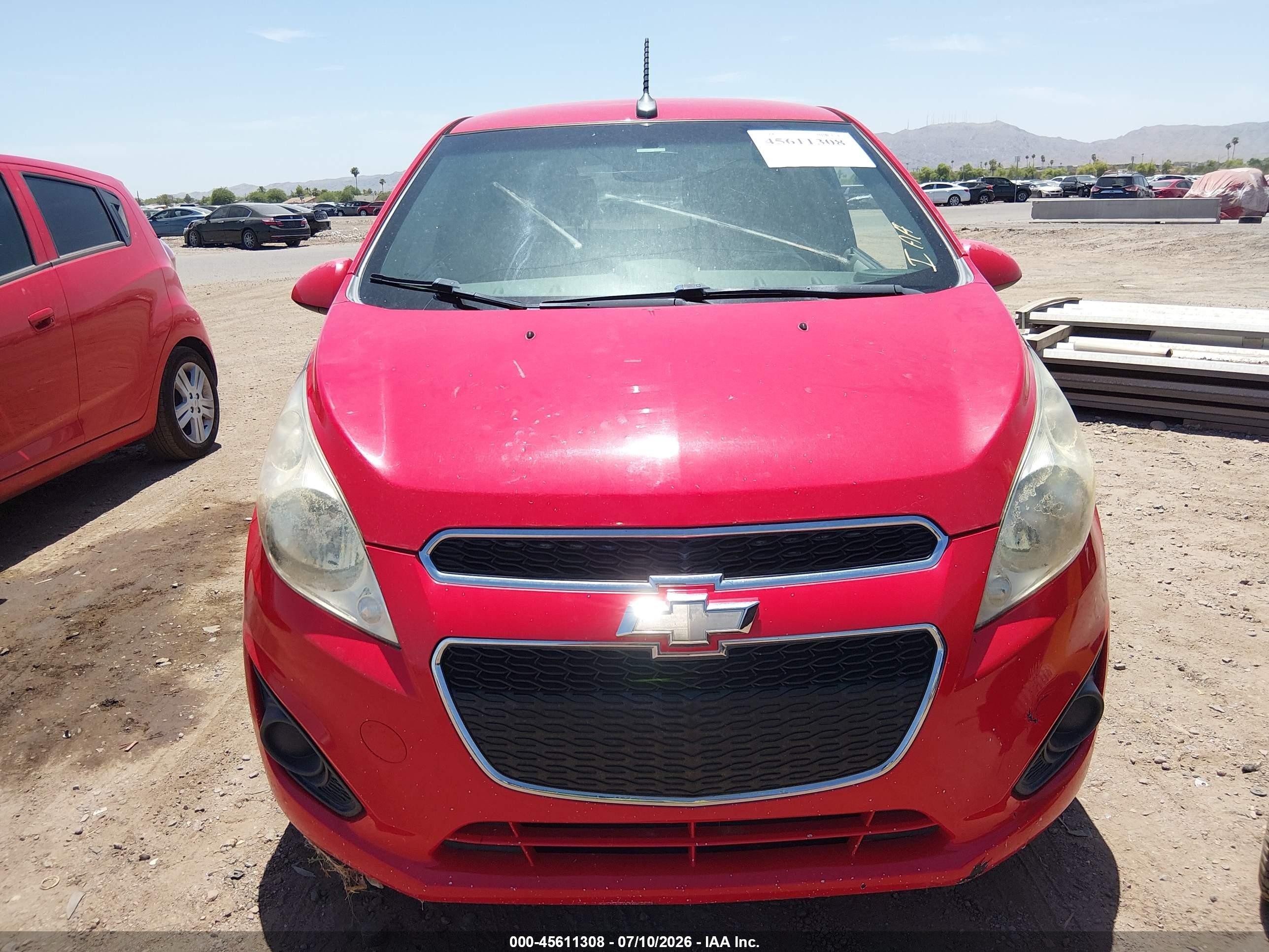 2014 Chevrolet Spark 1lt Auto Red vin: KL8CD6S91EC587646