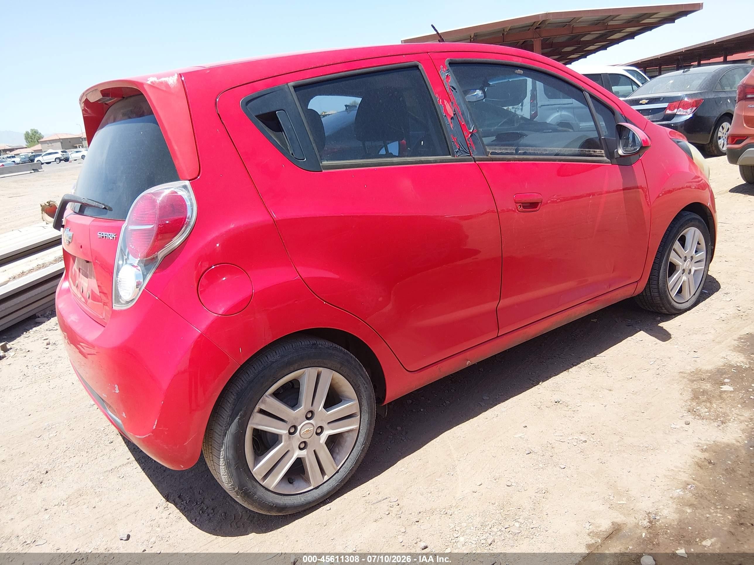 2014 Chevrolet Spark 1lt Auto Red vin: KL8CD6S91EC587646