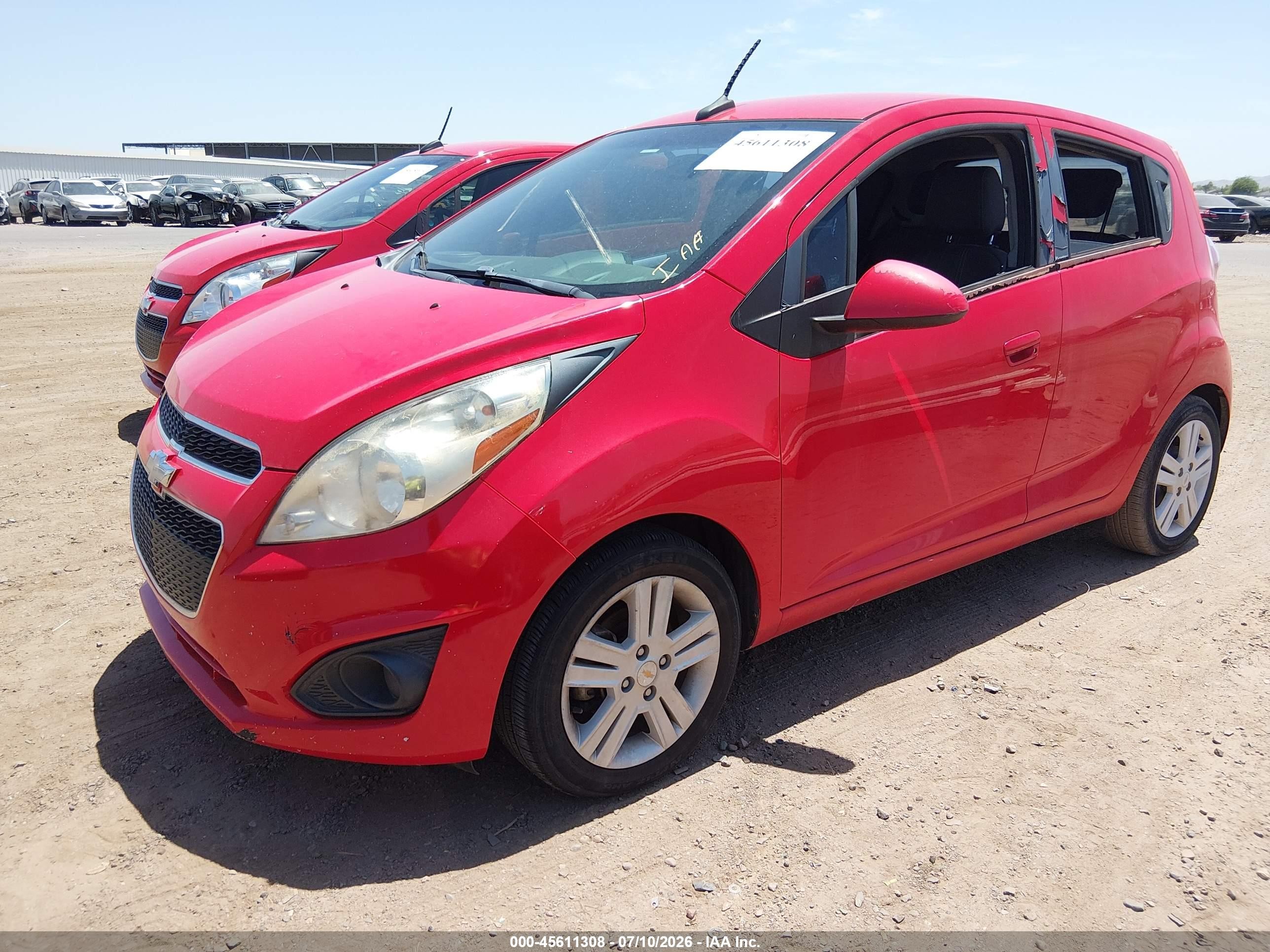 2014 Chevrolet Spark 1lt Auto Red vin: KL8CD6S91EC587646