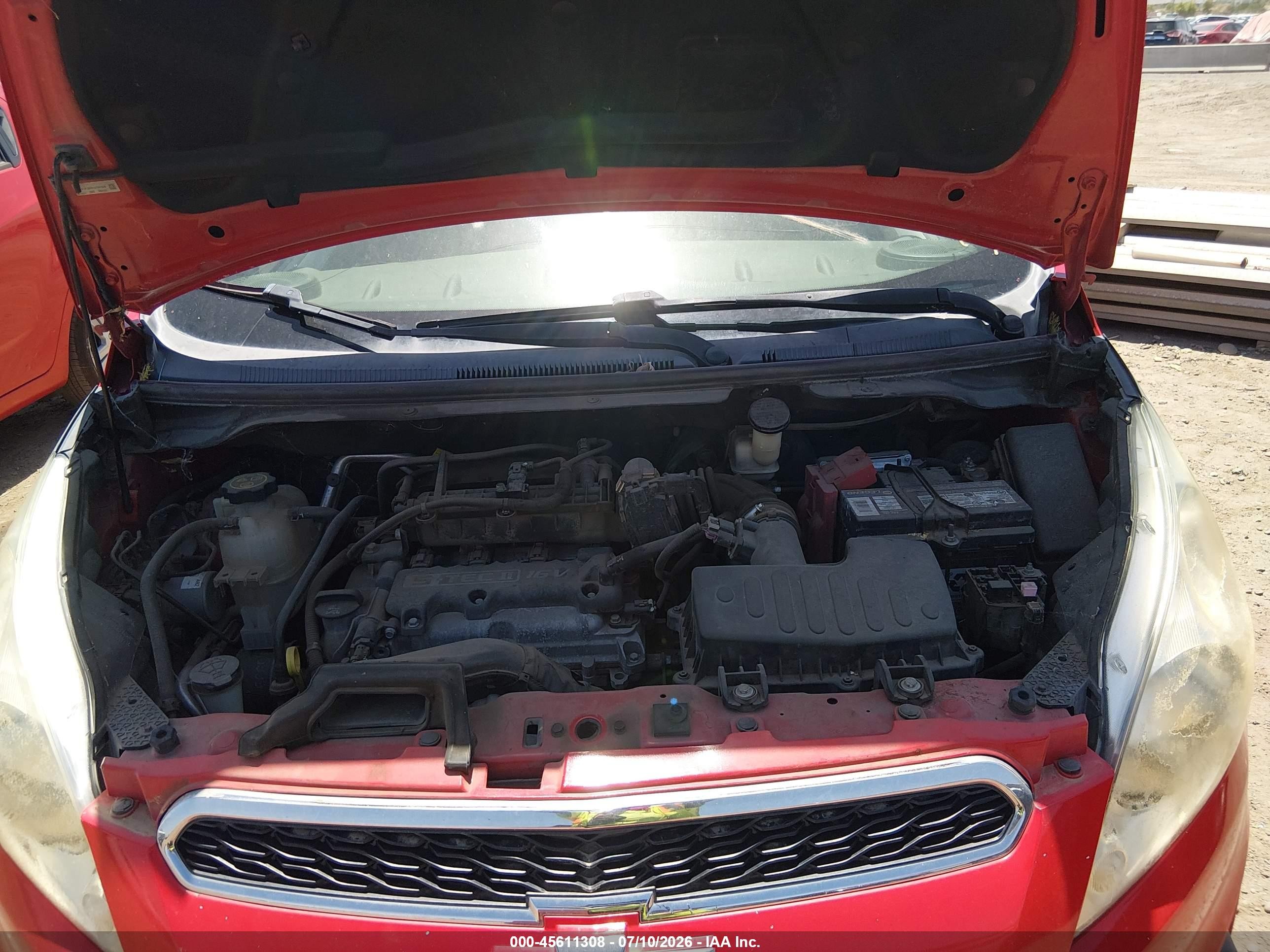 2014 Chevrolet Spark 1lt Auto Red vin: KL8CD6S91EC587646