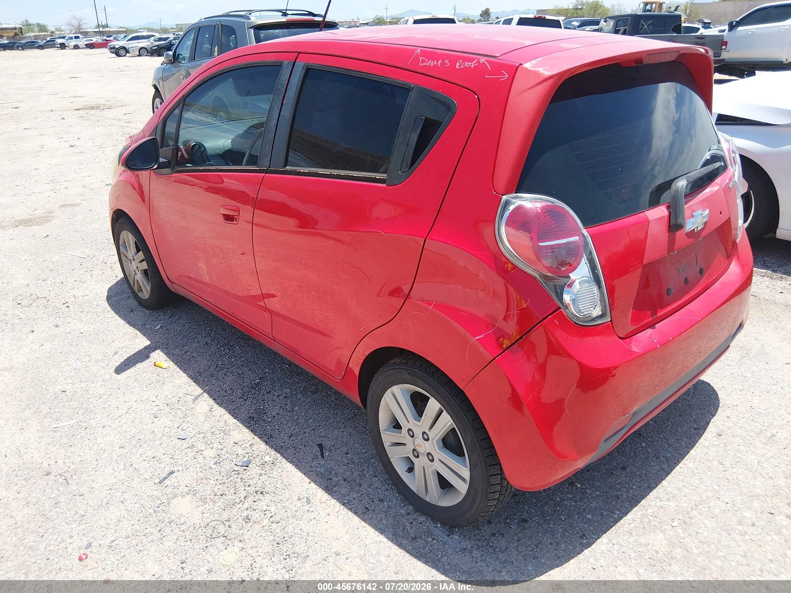 2015 Chevrolet Spark 1lt Cvt Red vin: KL8CD6S91FC719919