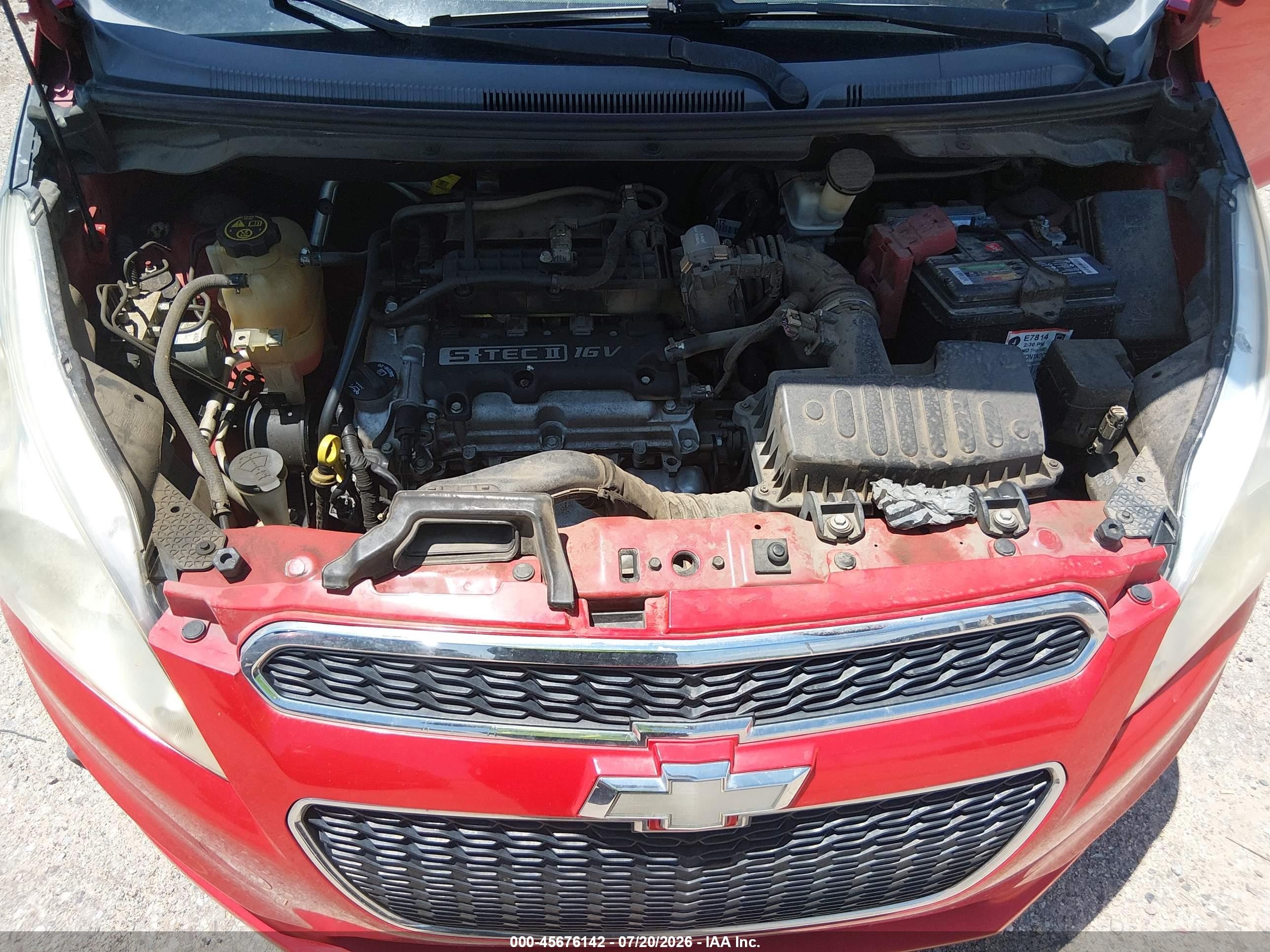 2015 Chevrolet Spark 1lt Cvt Red vin: KL8CD6S91FC719919